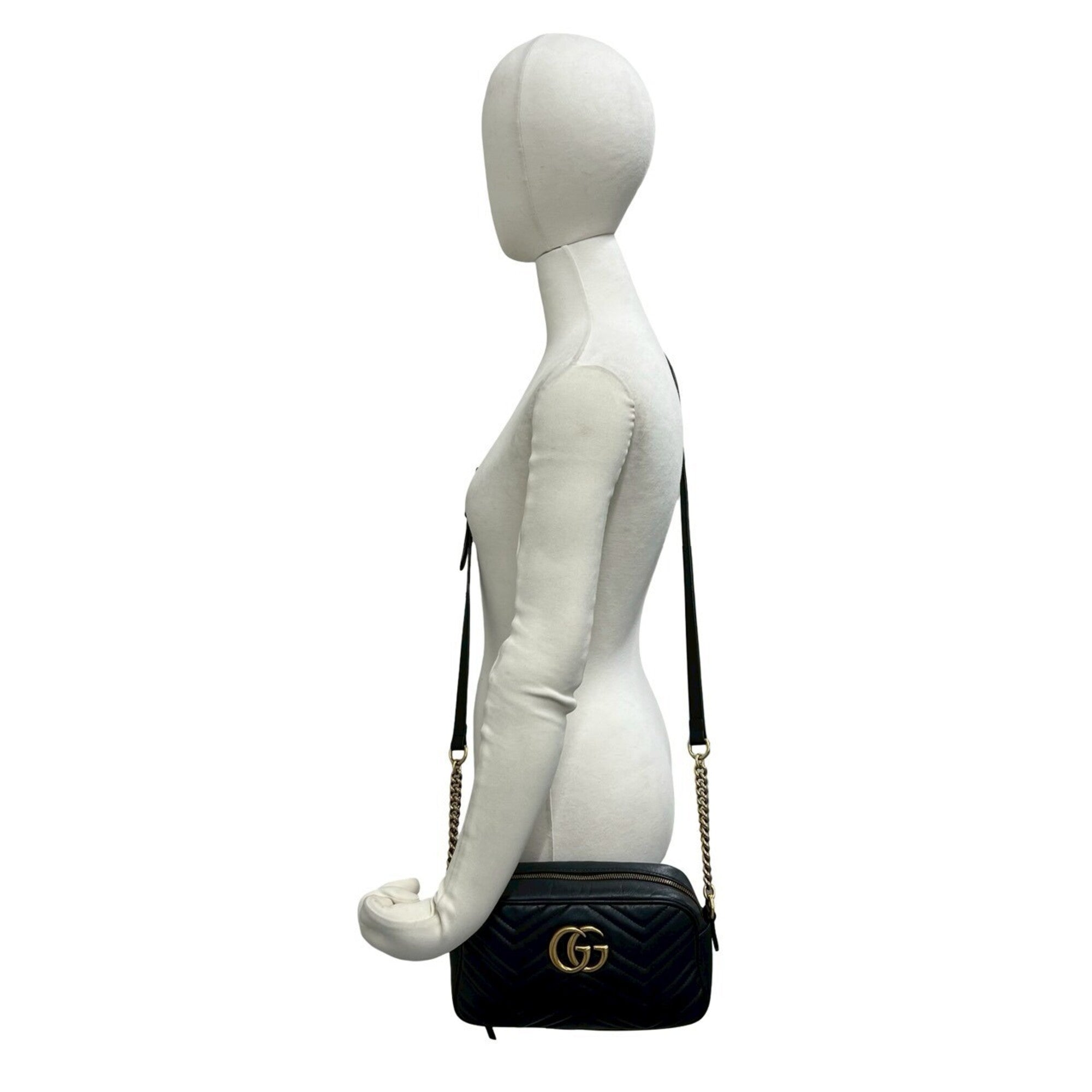 Gucci Black Leather Pochette Shoulder Bag (Pre-Owned)