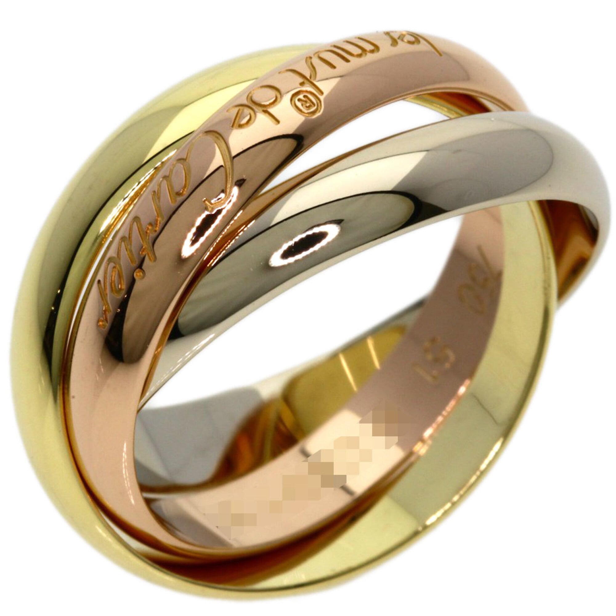 Cartier Yellow Gold (18K) White Gold (18K) Band Ring (Pre-Owned)