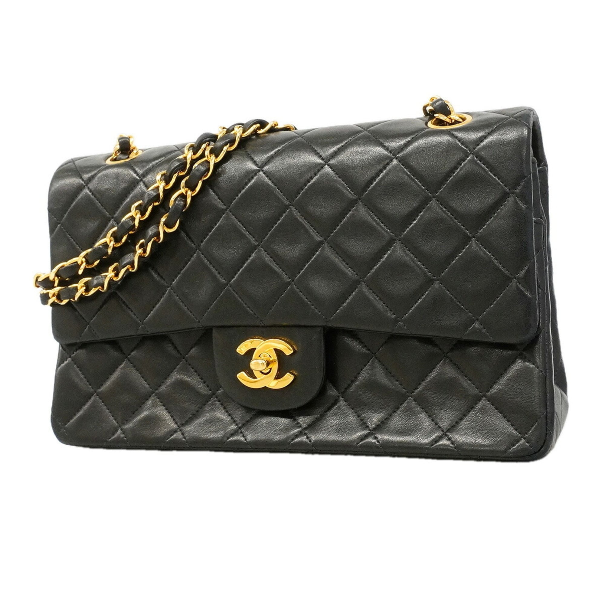 Chanel Black Leather Shoulder Bag (Pre-Owned)