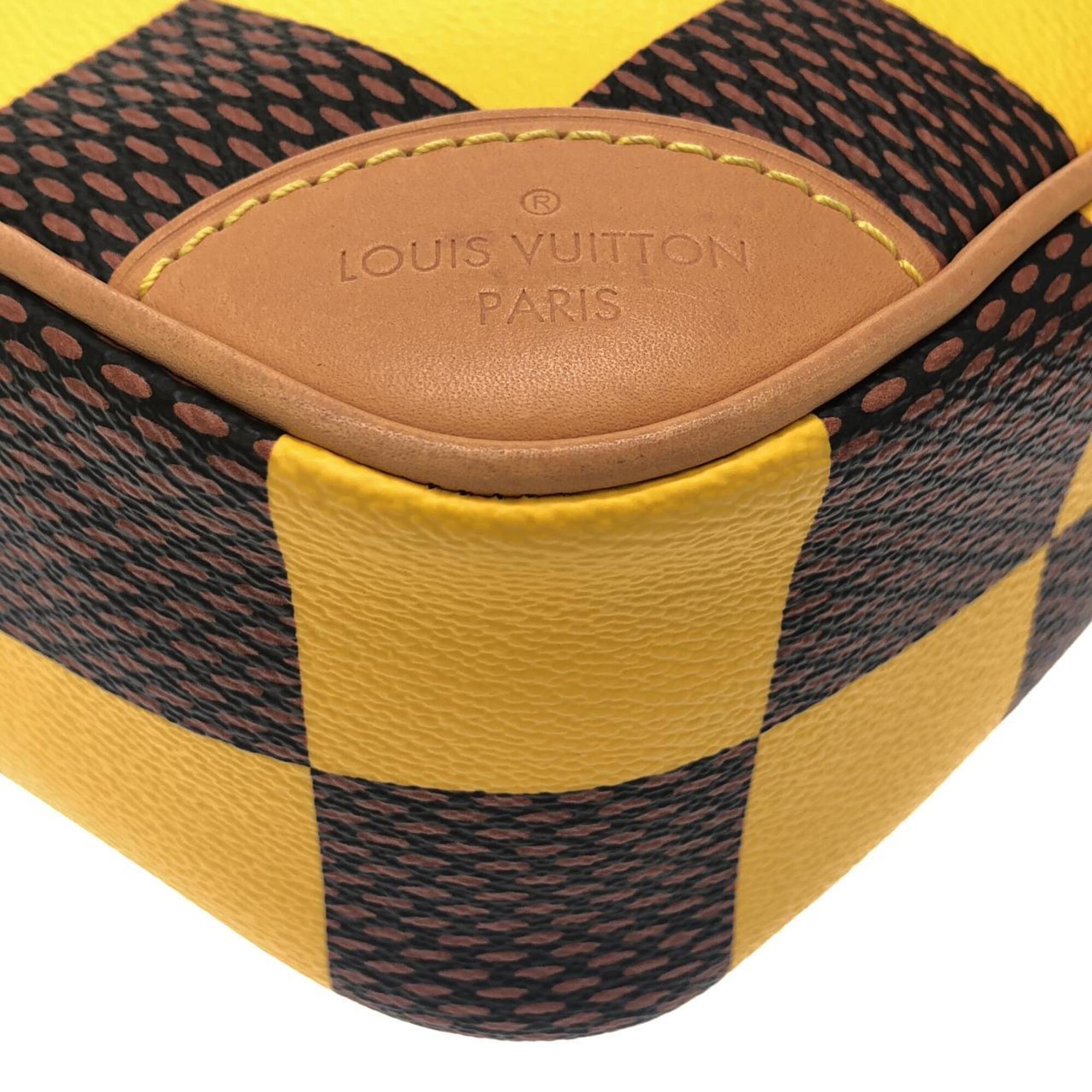 Louis Vuitton Damier Canvas Ebene Jaune Coated Canvas Shoulder Bag (Pre-Owned)