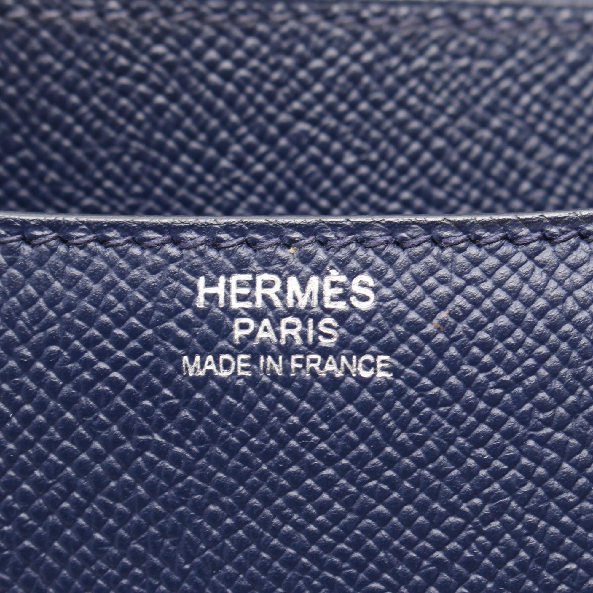 Hermes Bleu Saphir Navy Epsom Leather Handbag Shoulder Bag (Pre-Owned)