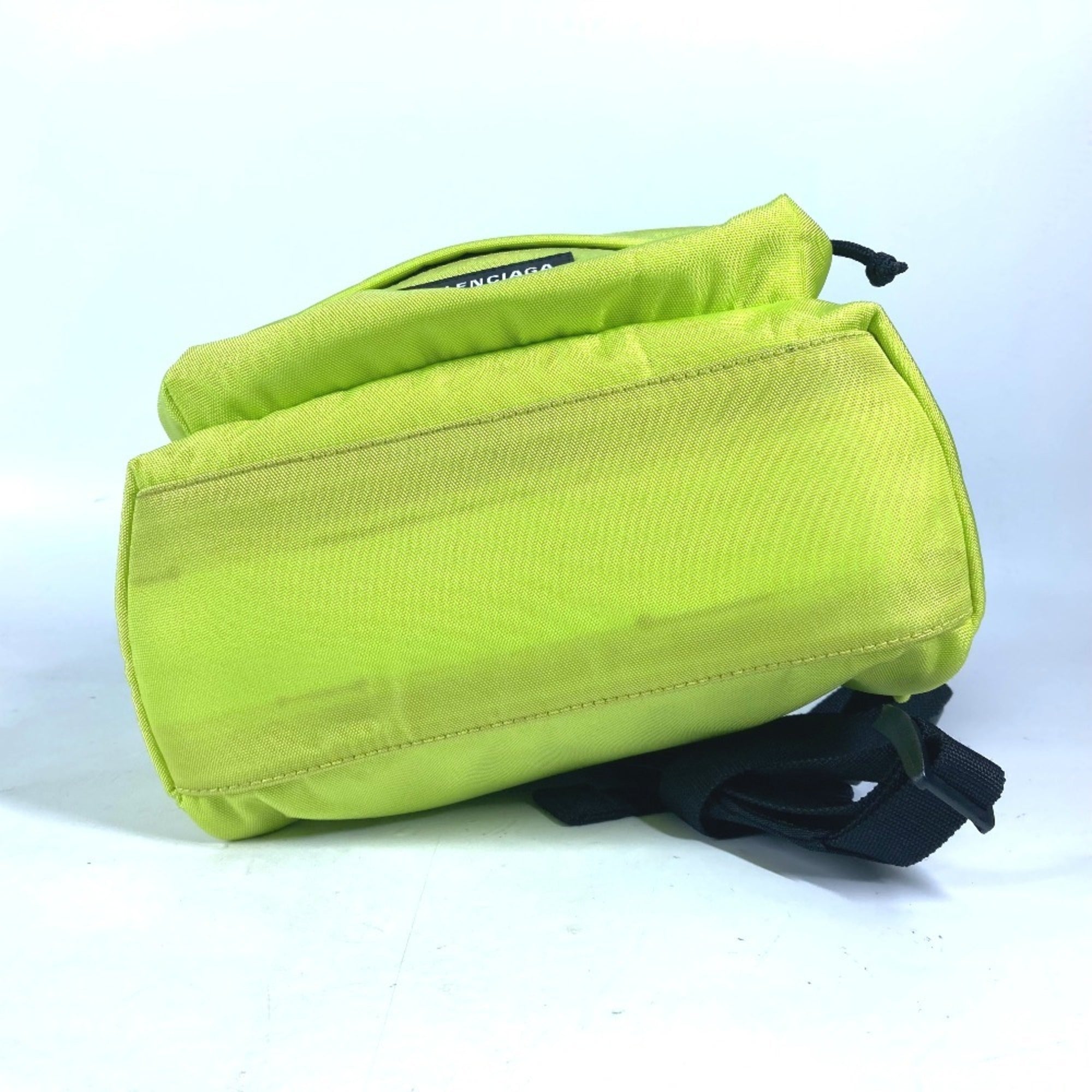 Balenciaga Black Yellow Nylon Canvas Backpack (Pre-Owned)