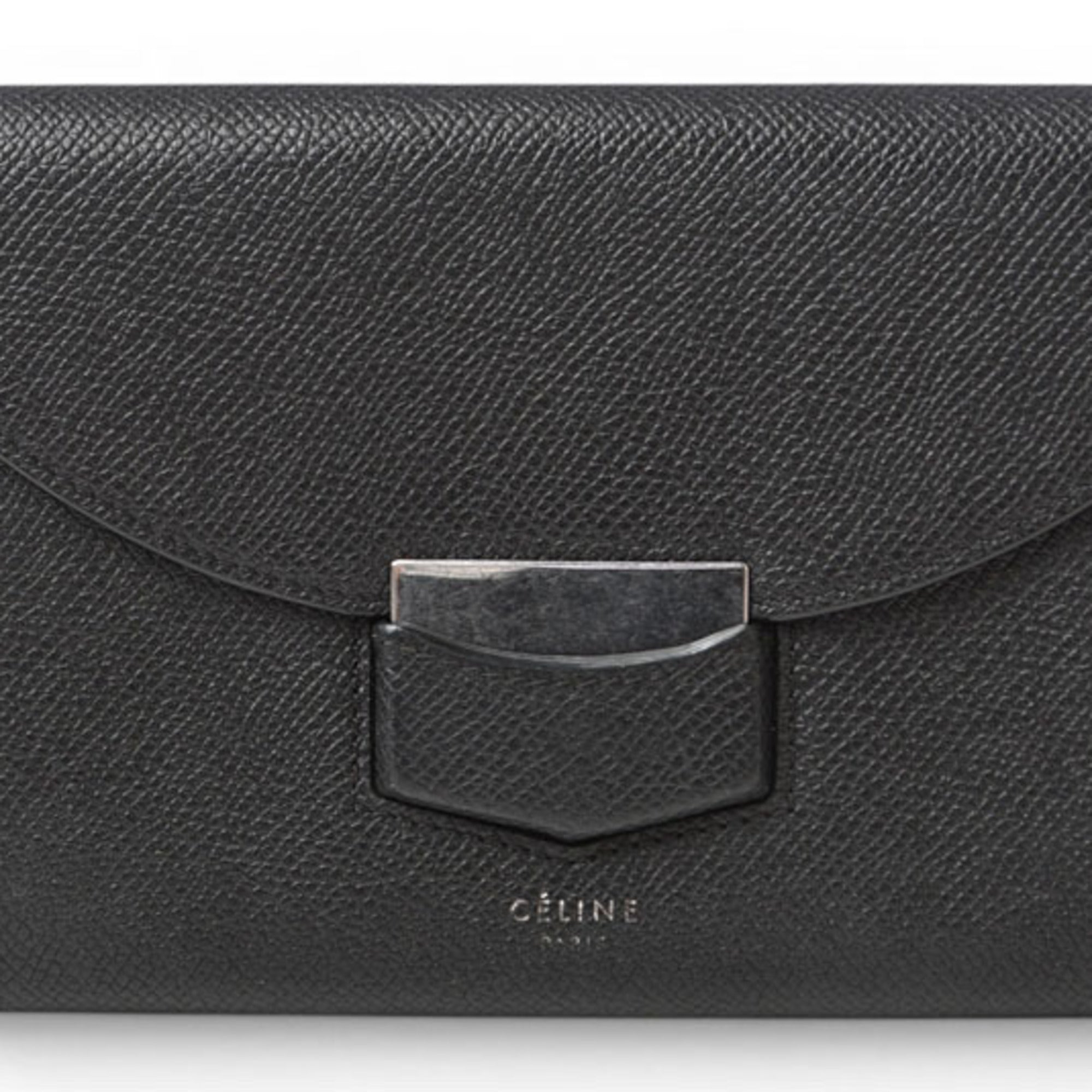 Celine Black Leather Wallet (Bi-Fold) (Pre-Owned)