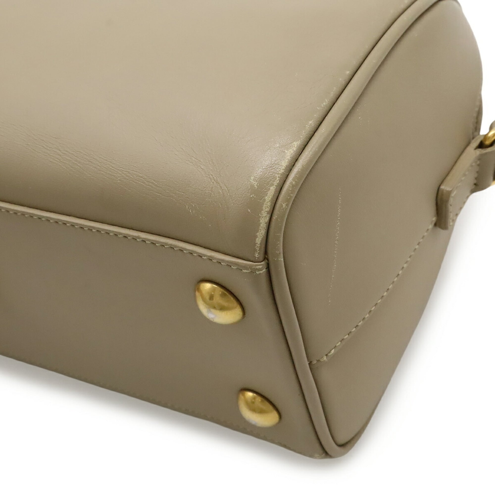 Yves Saint Laurent Beige Sand Leather Handbag Shoulder Bag (Pre-Owned)