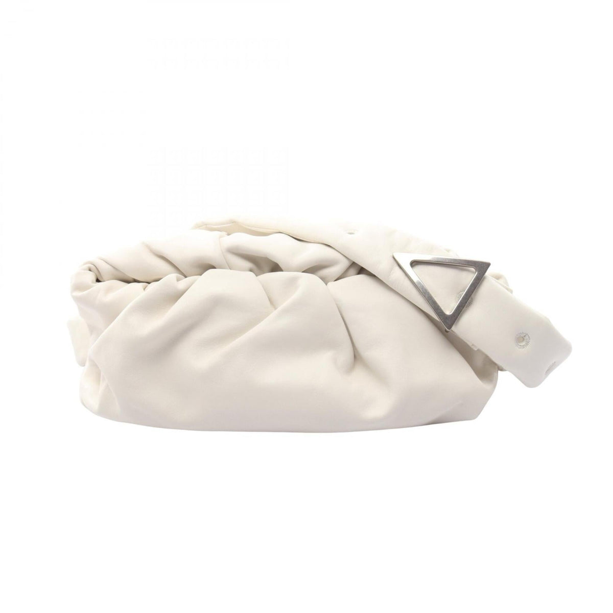 Bottega Veneta White Leather Fanny Pack Handbag Pouch (Pre-Owned)