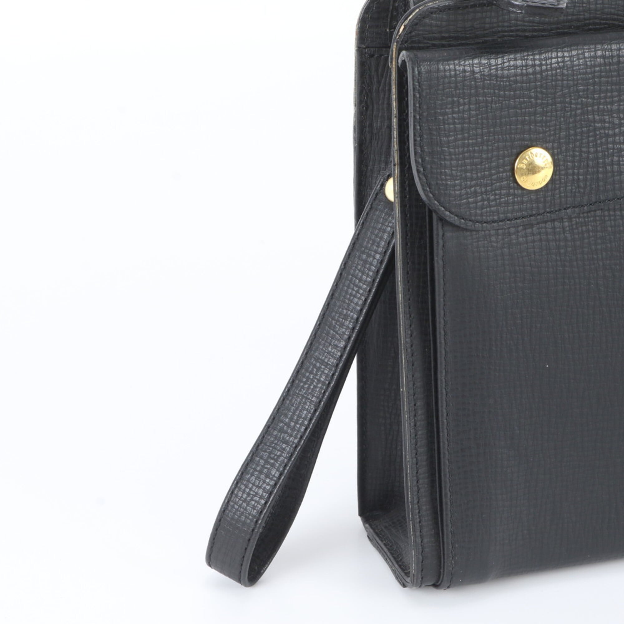 Burberry Black Leather Clutch Bag (Pre-Owned)