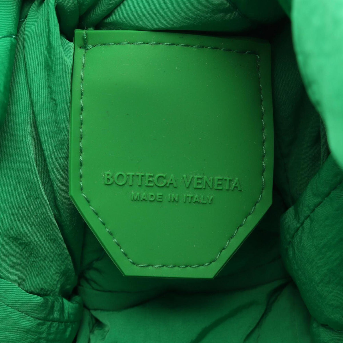 Bottega Veneta Green Nylon Handbag Pouch Shoulder Bag (Pre-Owned)
