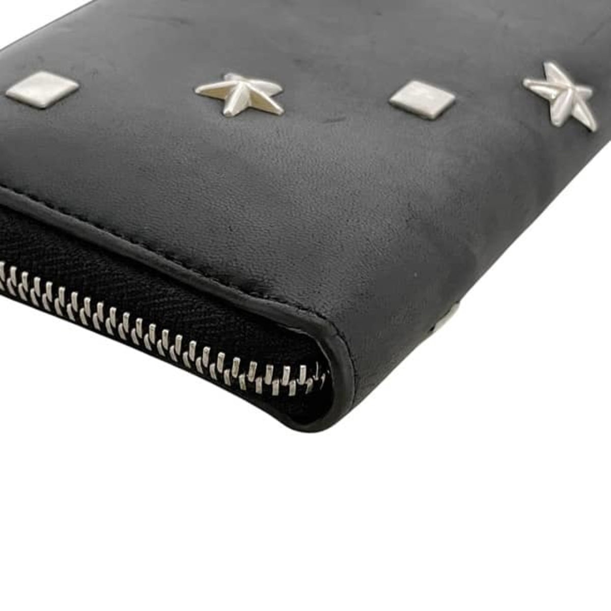 Jimmy Choo Black Leather Long Wallet (Bi-Fold) (Pre-Owned)