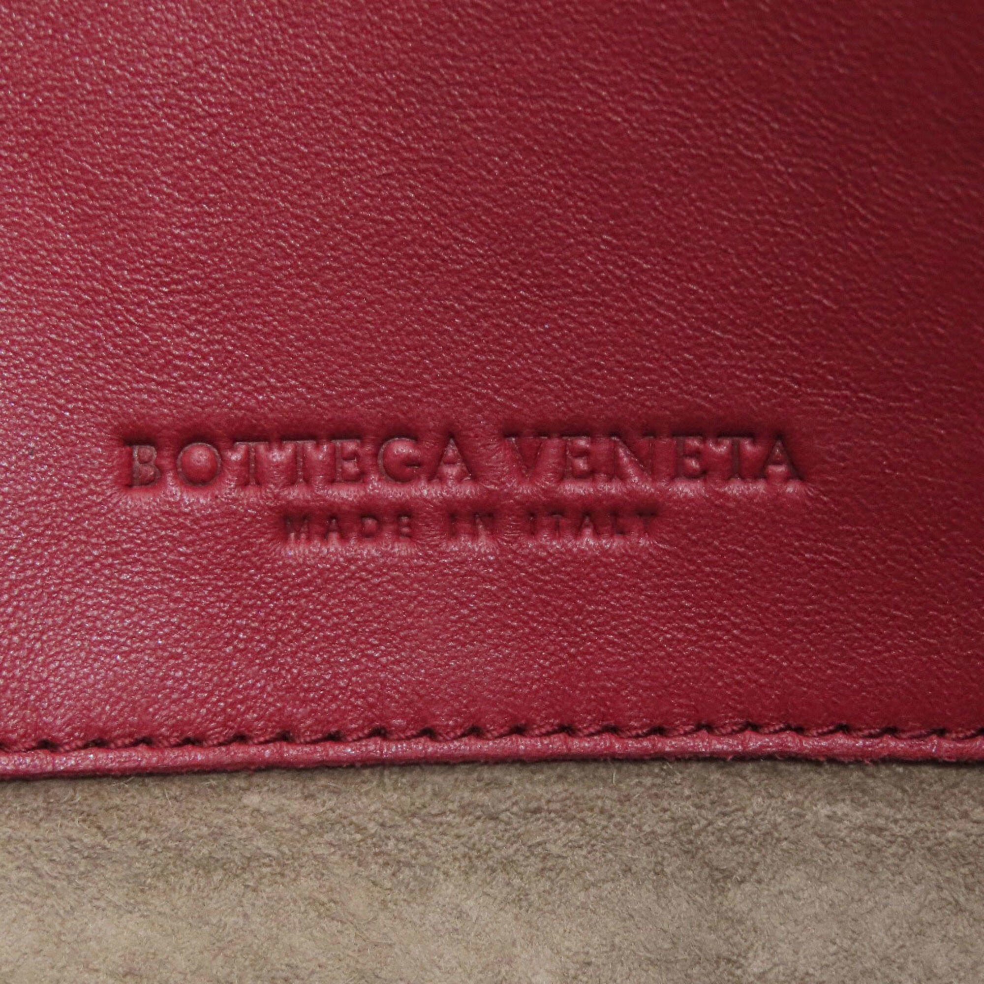 Bottega Veneta Red Color Leather Tote Bag (Pre-Owned)