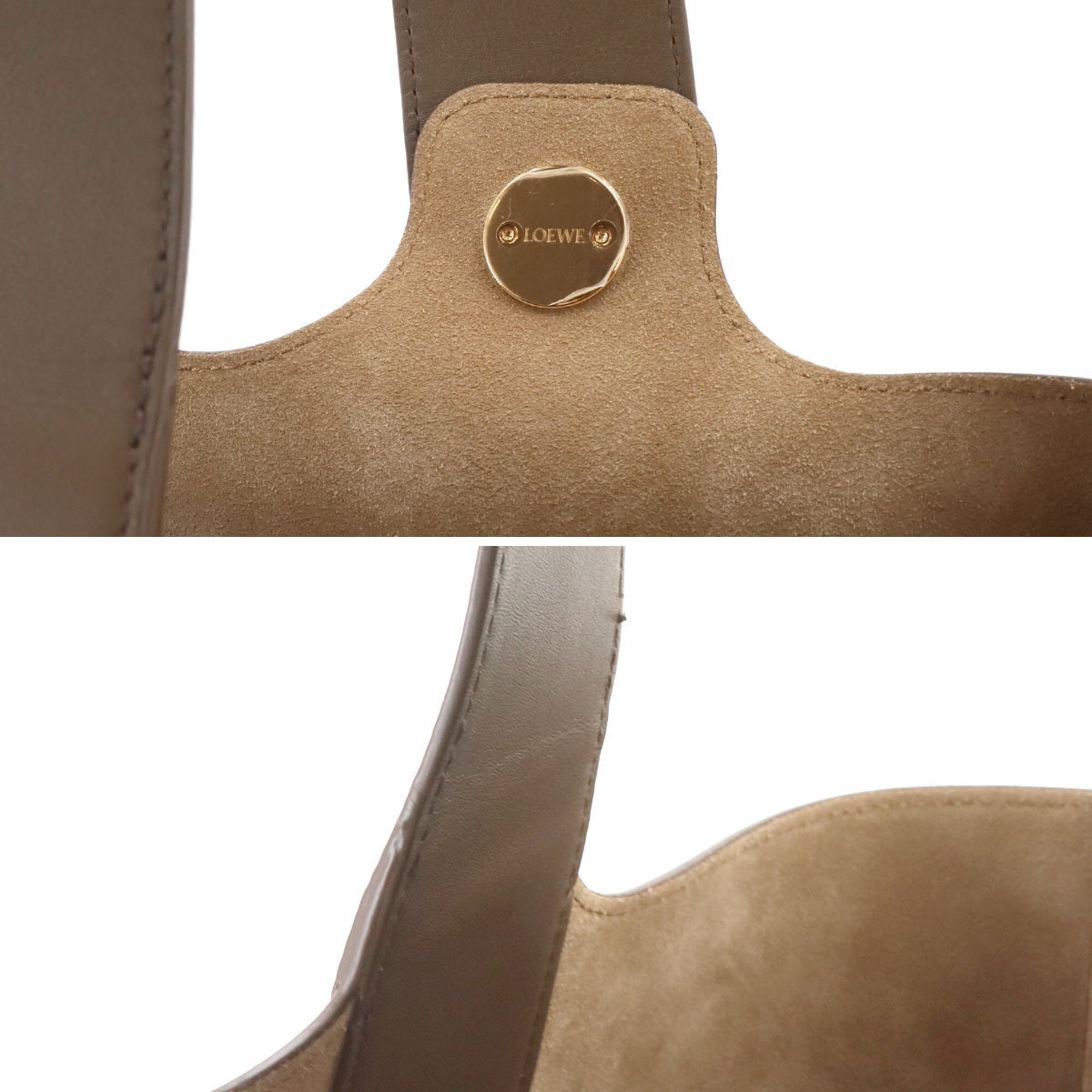 Loewe Brown Leather Handbag Shoulder Bag (Pre-Owned)