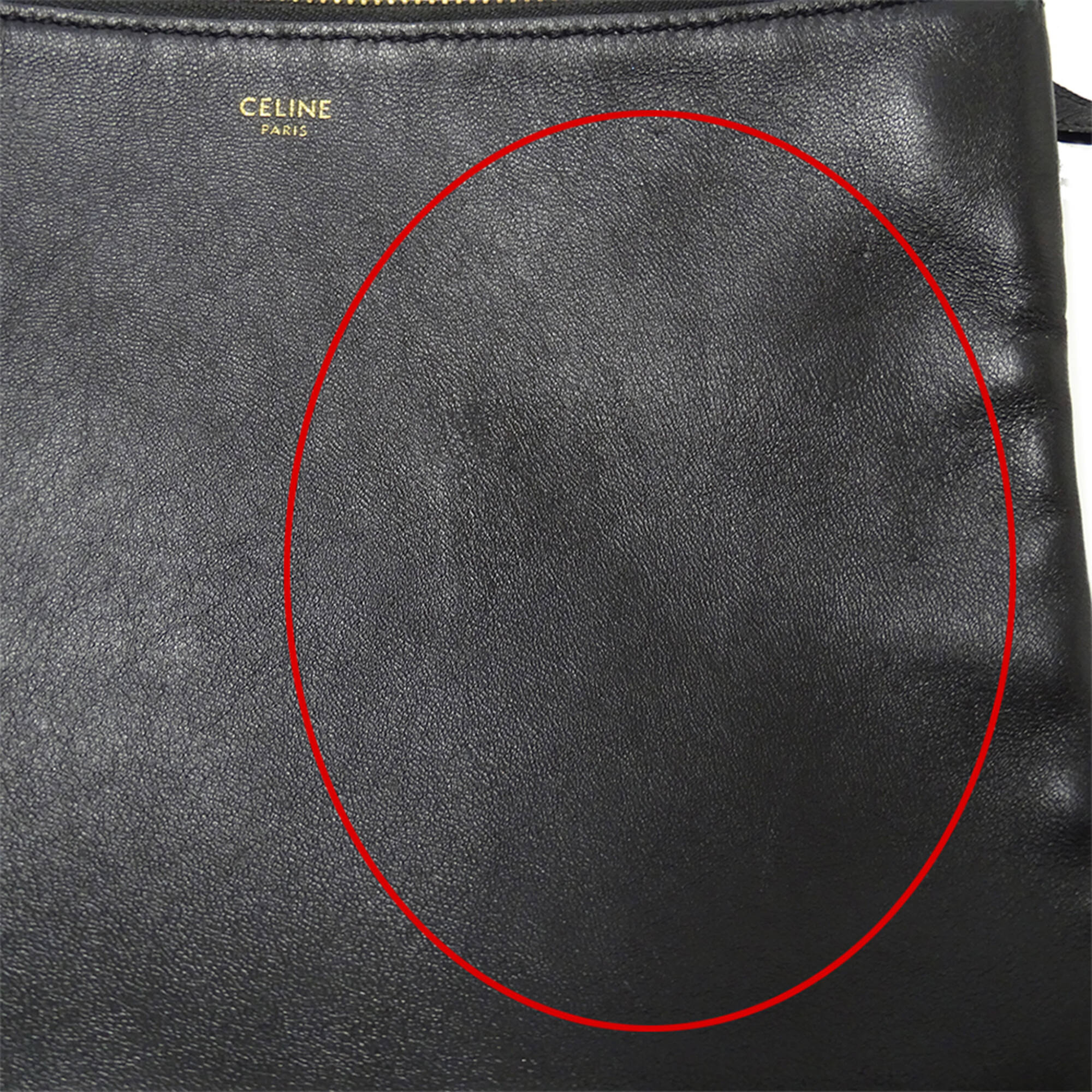 Celine Black Leather Handbag Shoulder Bag (Pre-Owned)