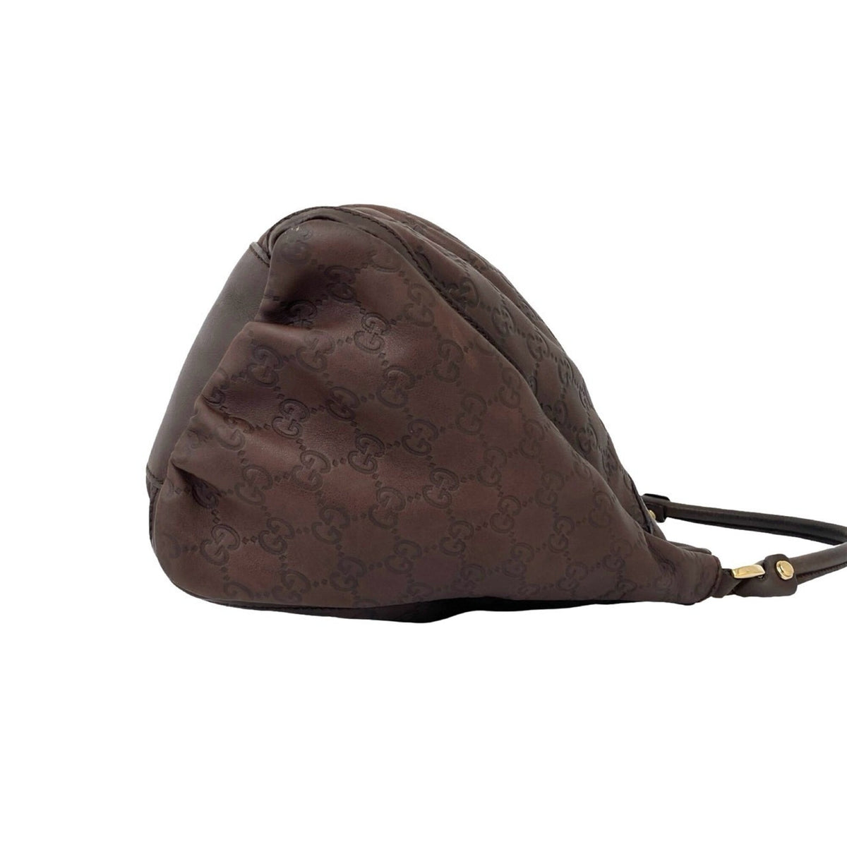 Gucci Brown Leather Shoulder Bag Tote Bag (Pre-Owned)
