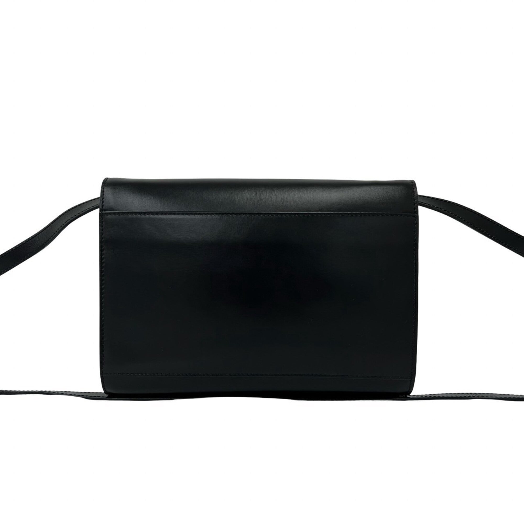 Celine Black Leather Pochette Shoulder Bag (Pre-Owned)