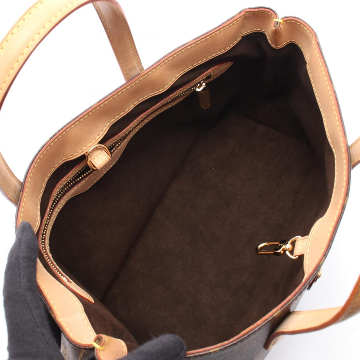 Louis Vuitton Brown Monogram Coated Canvas Leather Handbag (Pre-Owned)