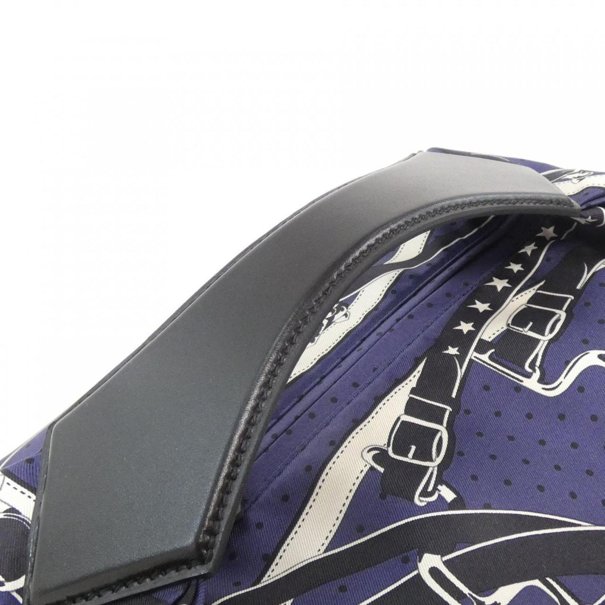Hermes Blue Indigo Silk Vache Leather Handbag (Pre-Owned)