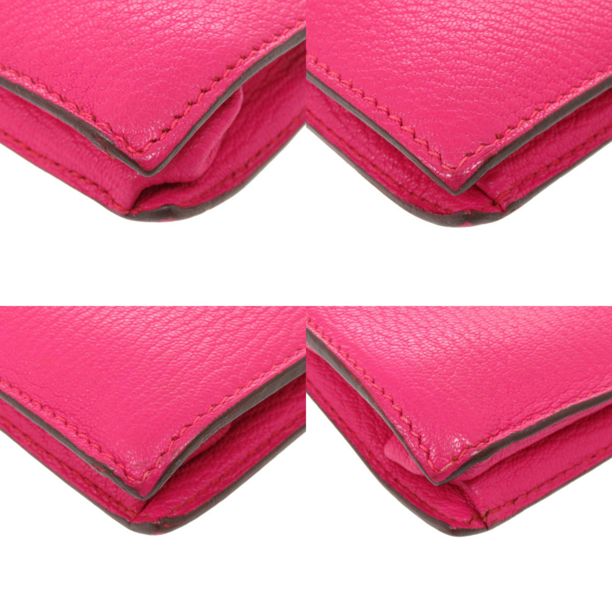 Hermes Rose Shocking Chevre Leather Handbag (Pre-Owned)
