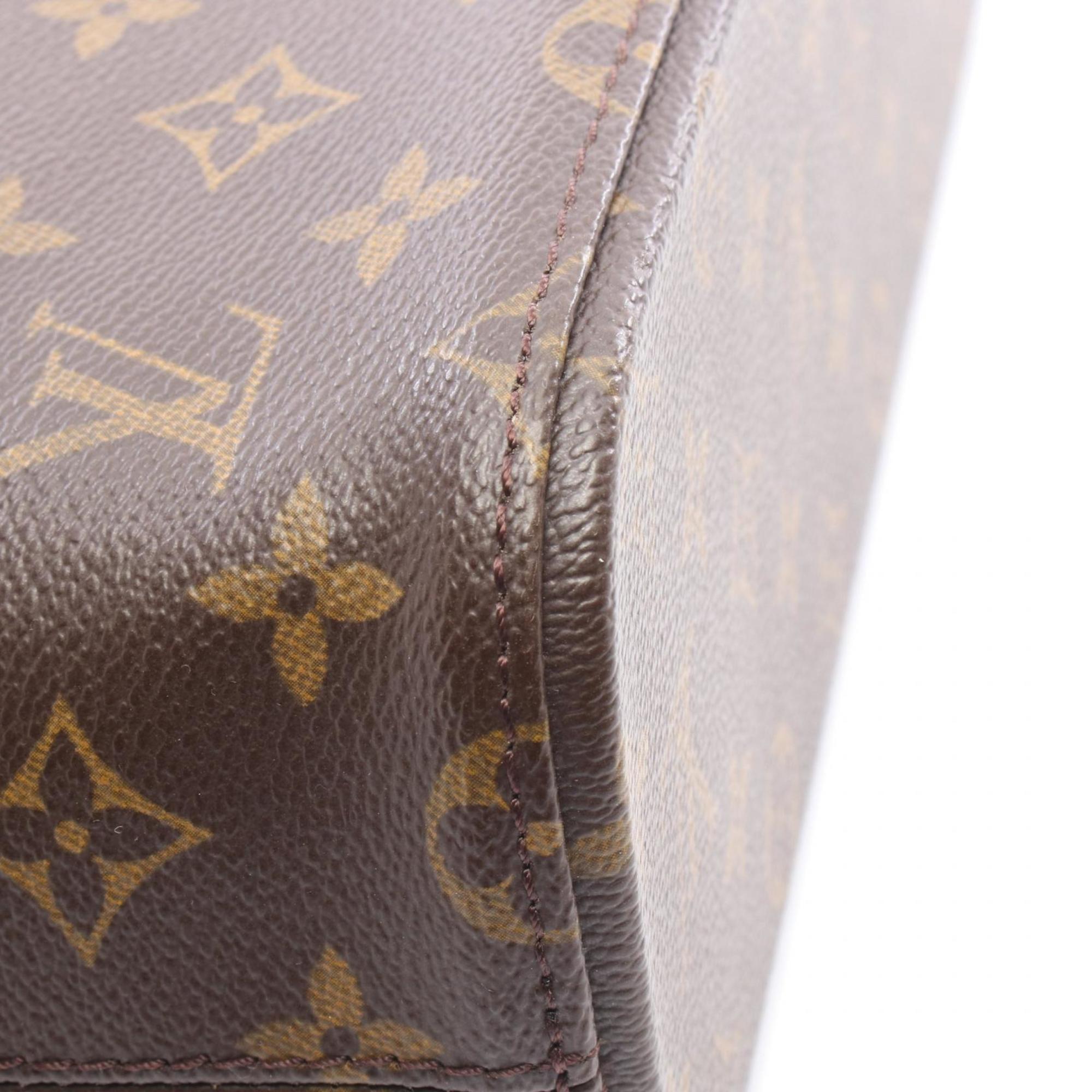 Louis Vuitton Brown Coated Canvas Leather Handbag Tote Bag (Pre-Owned)
