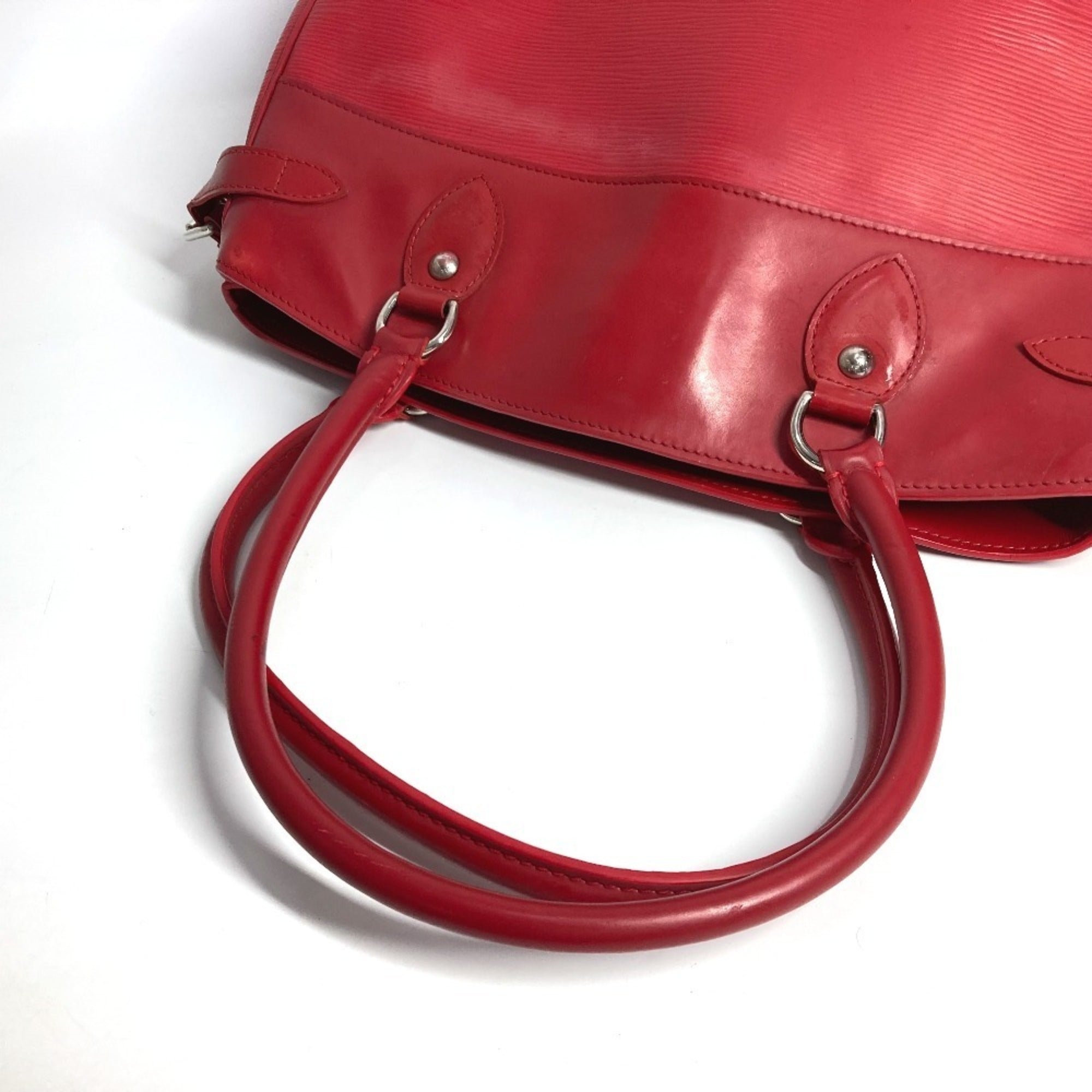 Louis Vuitton Red Color Epi Leather Handbag Shoulder Bag Tote Bag (Pre-Owned)