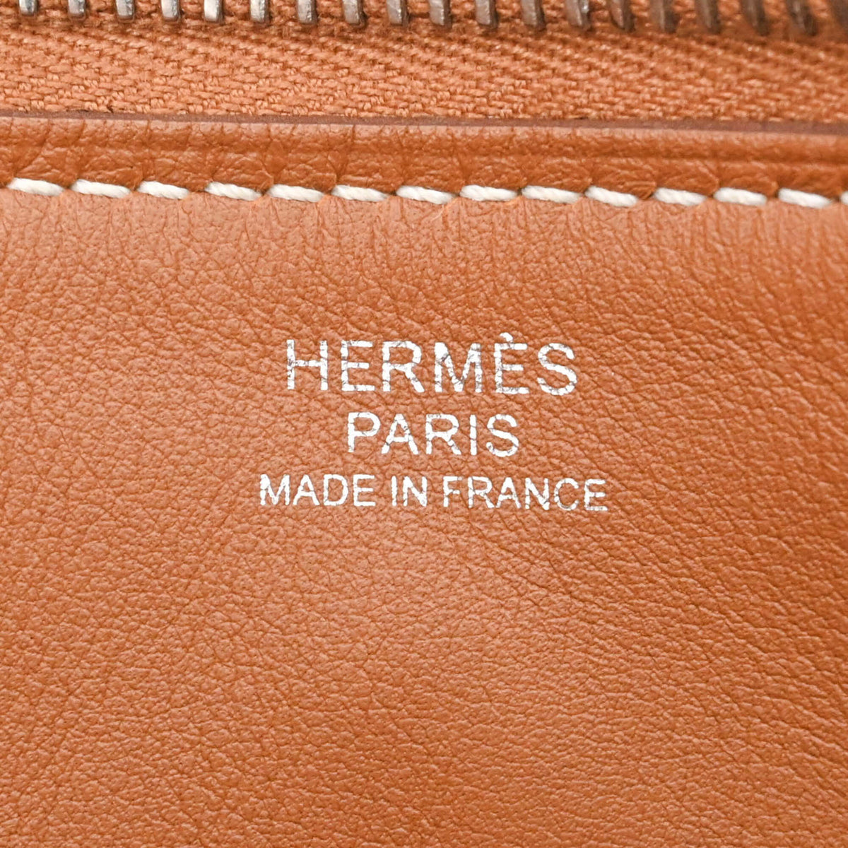 Hermes Gold Evercalf Leather Crossbody Bag Shoulder Bag (Pre-Owned)