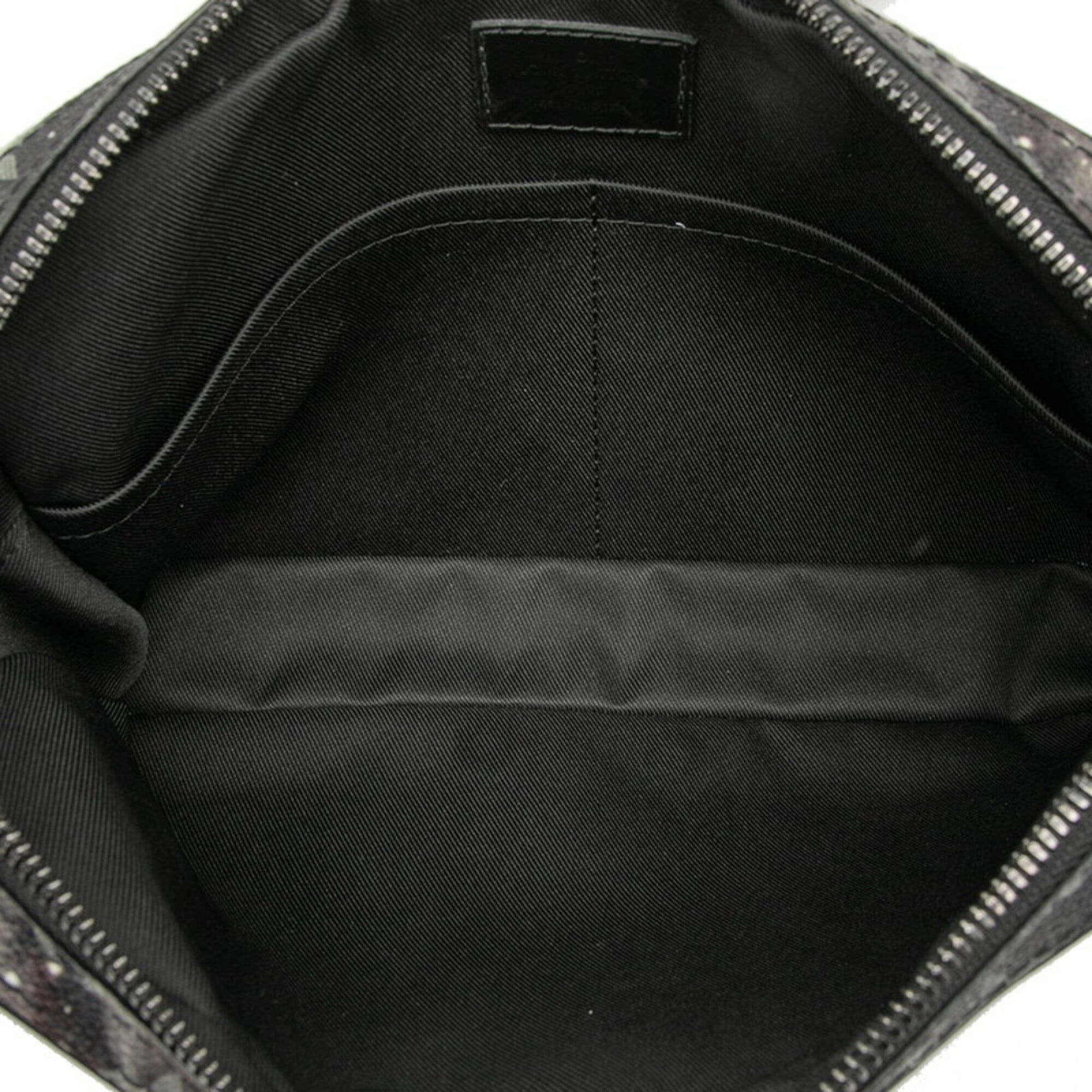 Louis Vuitton Black Gray Purple Pvc Leather Shoulder Bag (Pre-Owned)