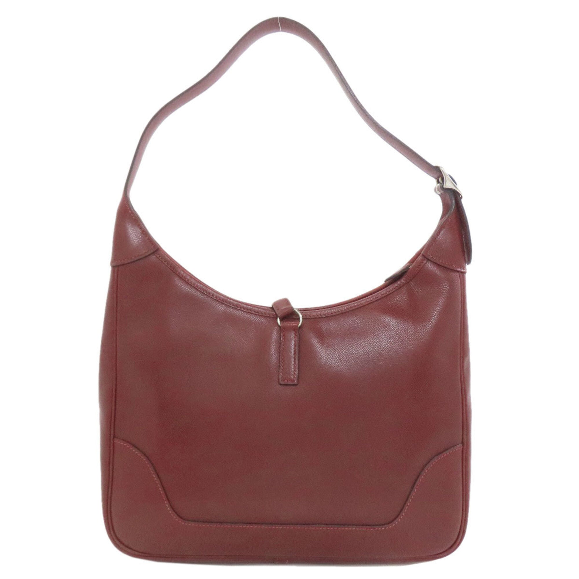 Hermes Rouge H Lisse Leather Shoulder Bag (Pre-Owned)