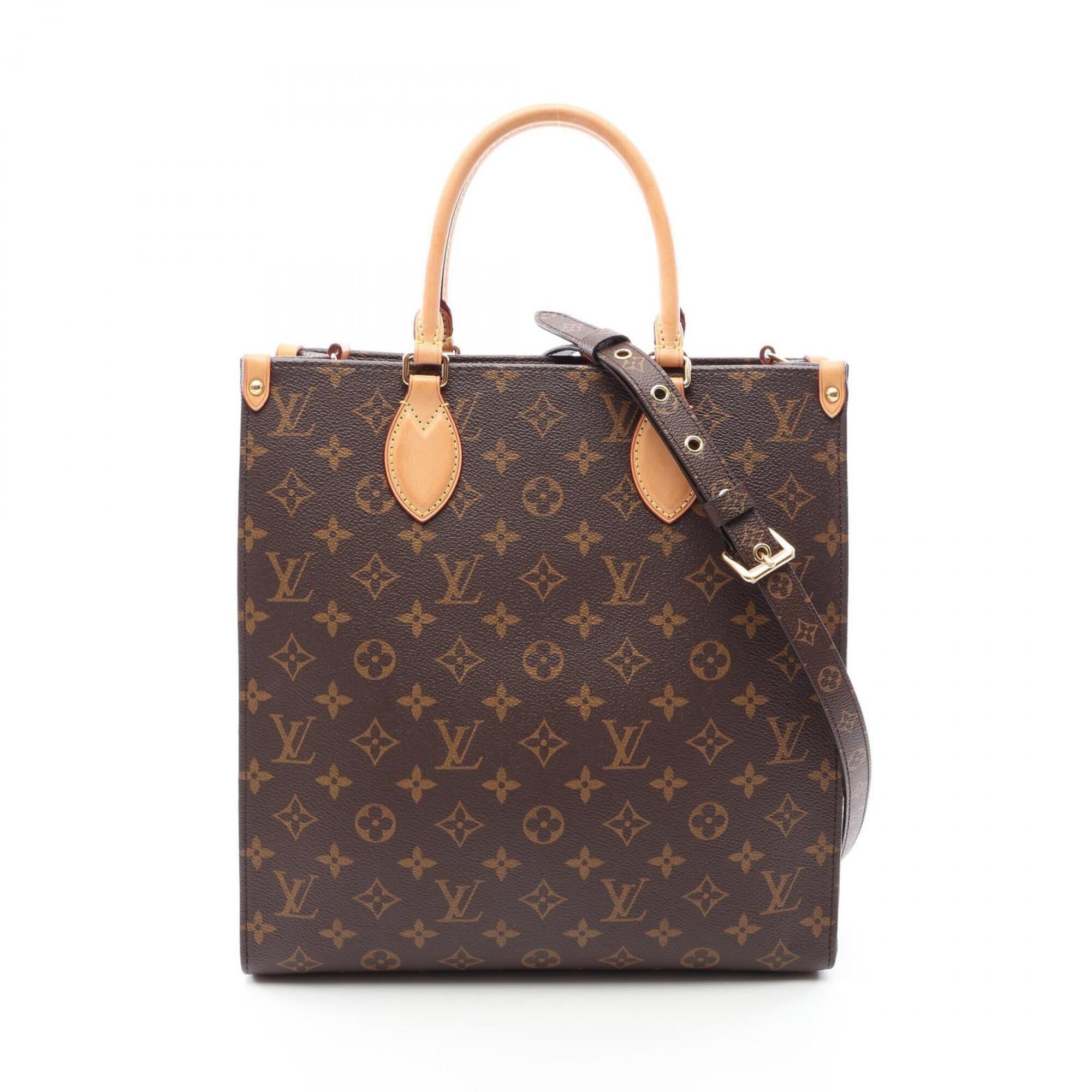 Louis Vuitton Brown Coated Canvas Pvc Monogram Leather Handbag Tote Bag (Pre-Owned)