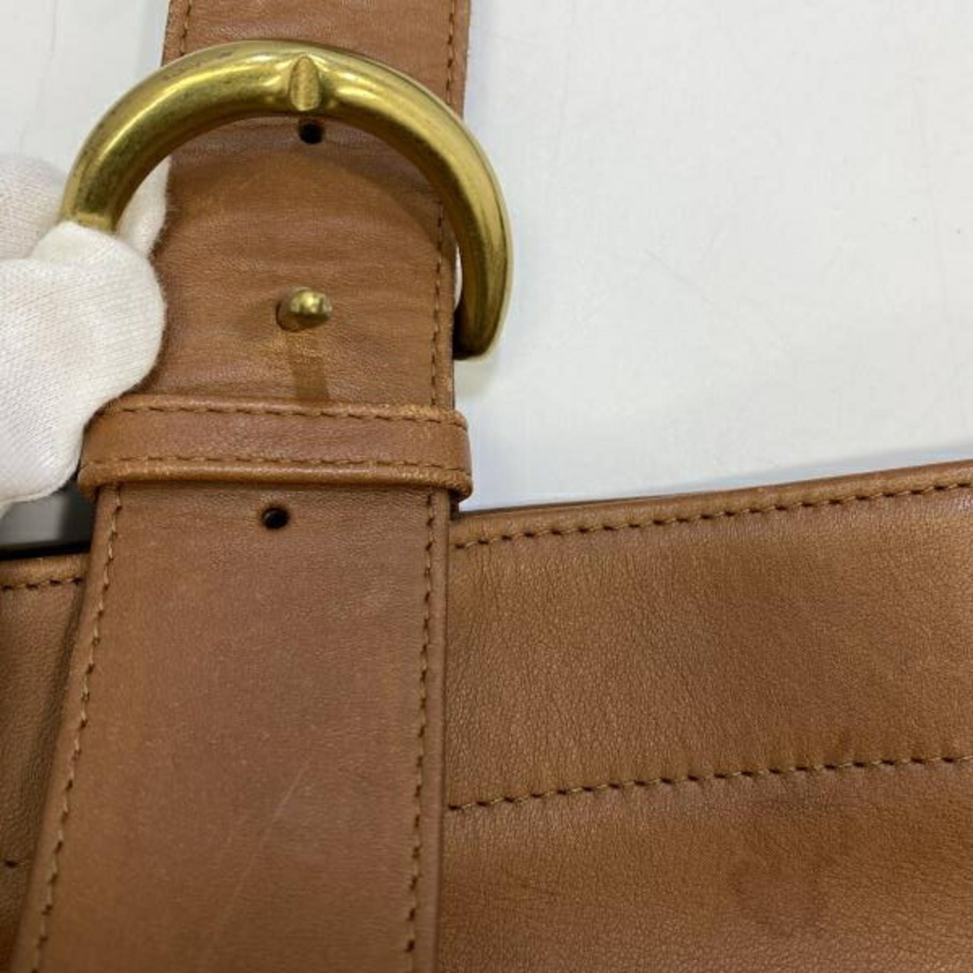 Coach Brown Leather Tote Bag (Pre-Owned)