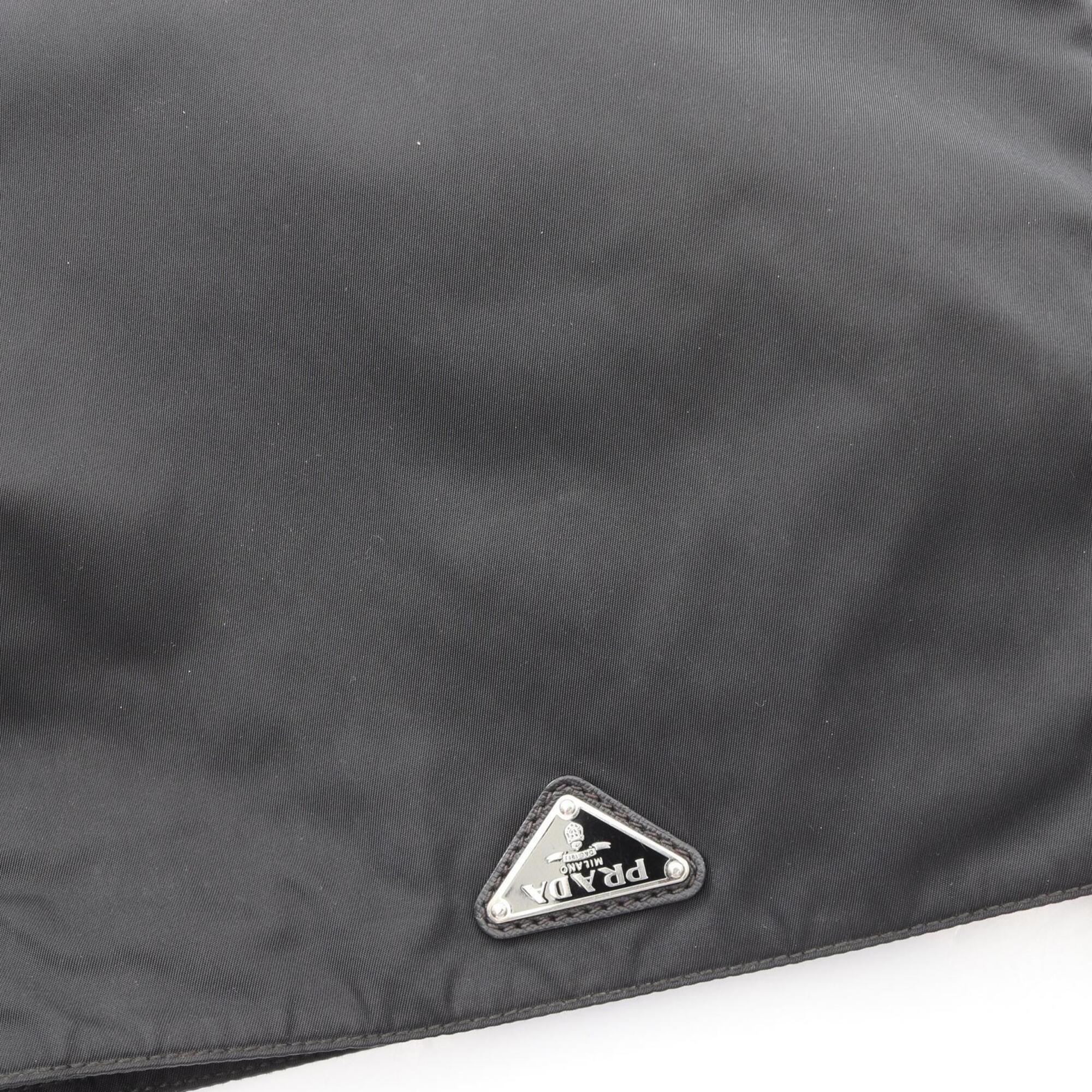 Prada Black Nylon Saffiano Triangle Handbag Shoulder Bag (Pre-Owned)