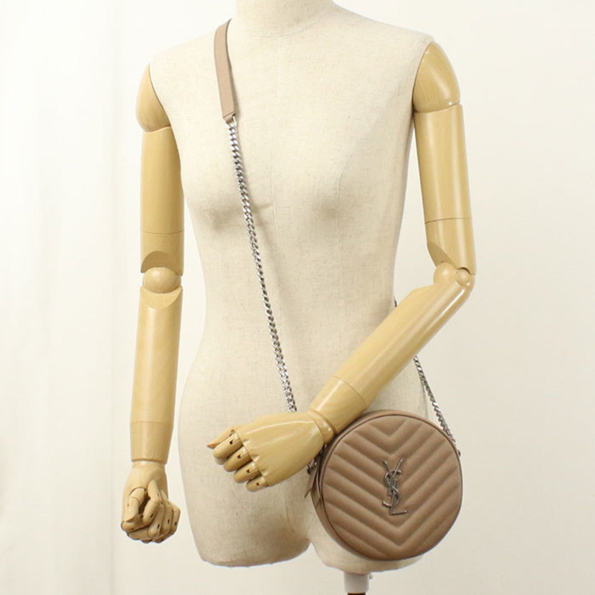 Saint Laurent Beige Leather Shoulder Bag (Pre-Owned)