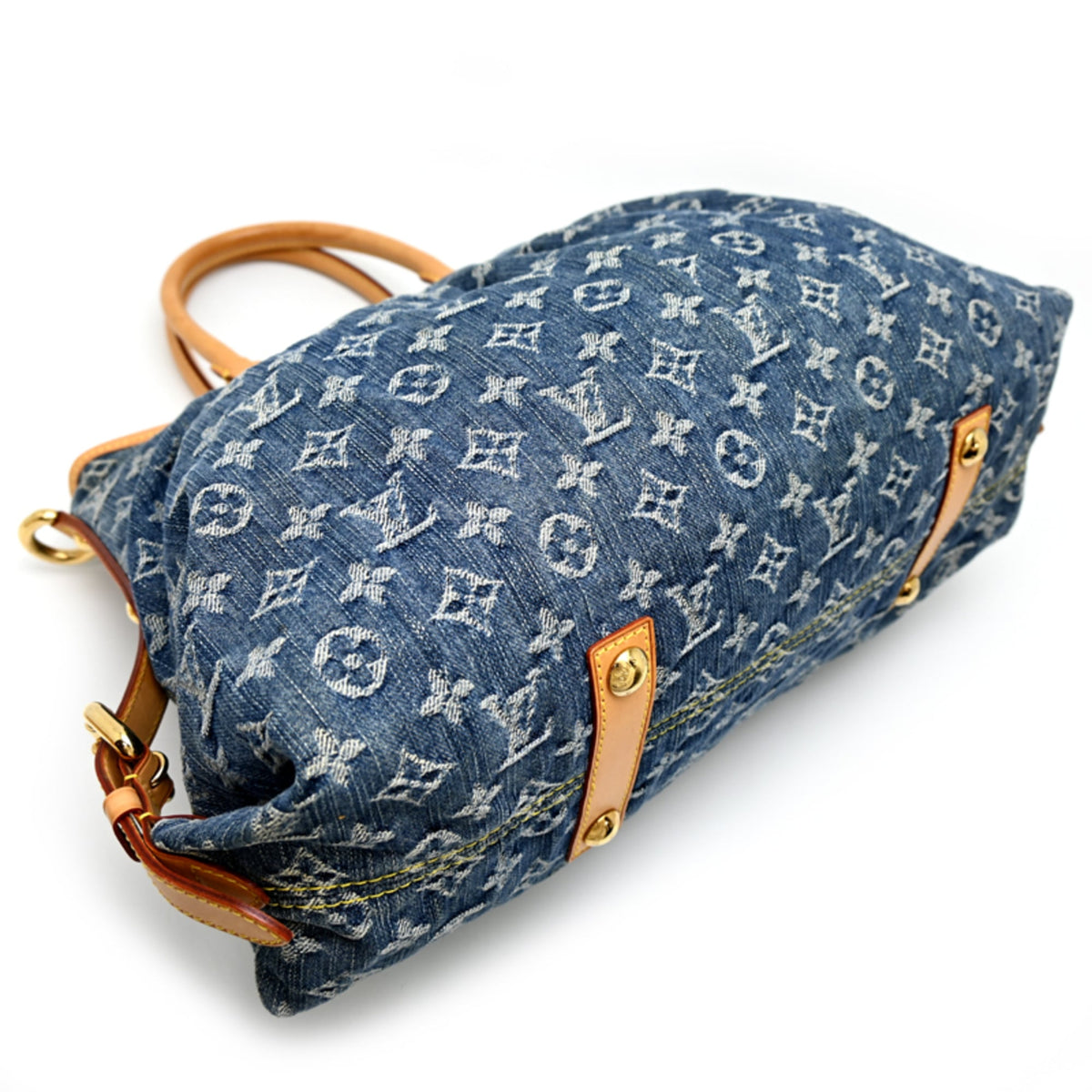 Louis Vuitton Blue Monogram Denim Tote Bag (Pre-Owned)
