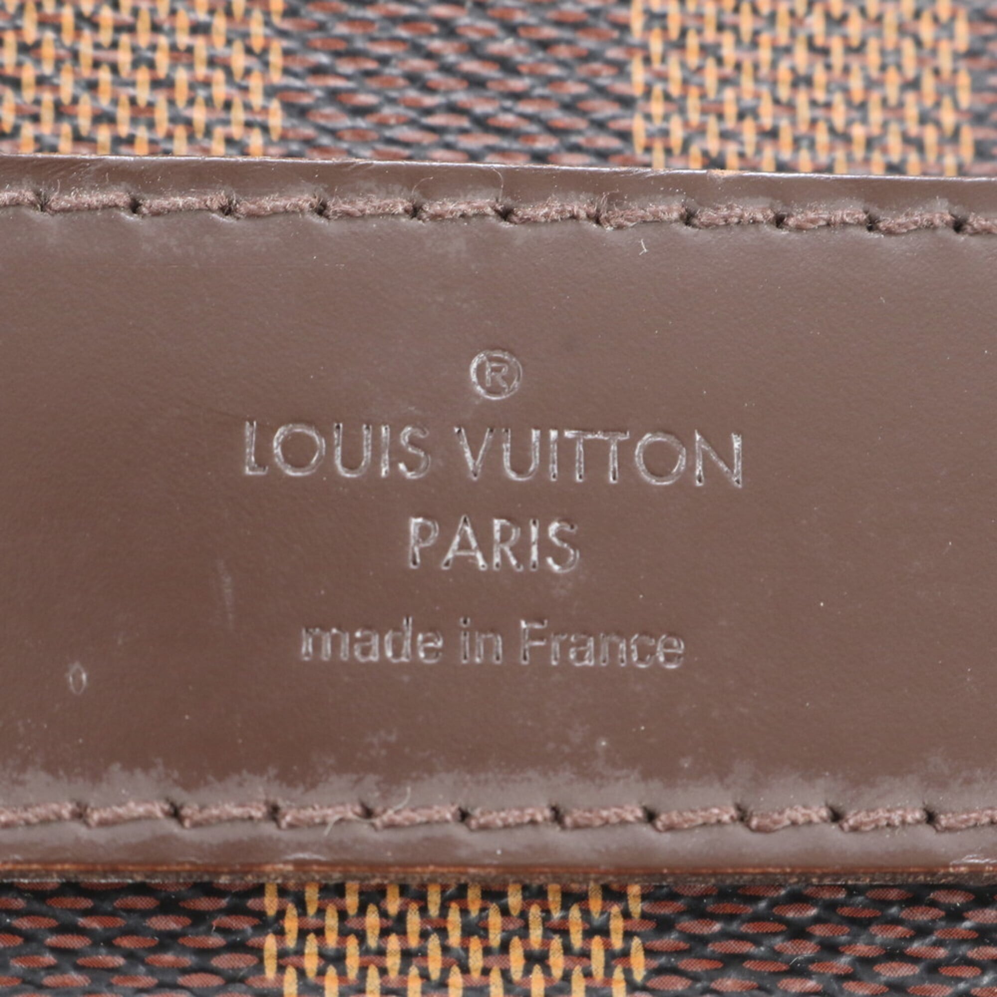 Louis Vuitton Damier Canvas Ebene Leather Coated Canvas Shoulder Bag Tote Bag (Pre-Owned)
