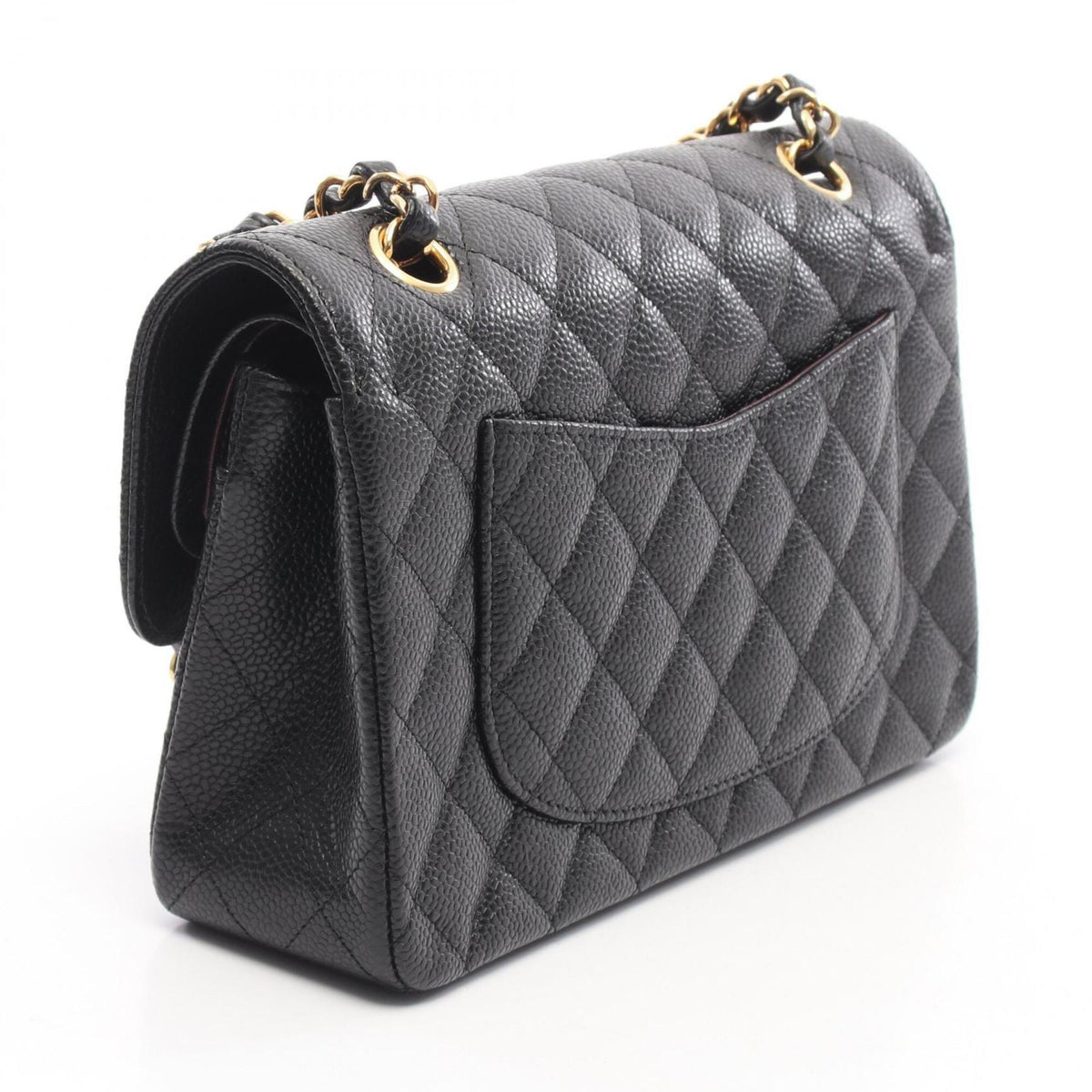 Chanel Black Leather Handbag Shoulder Bag (Pre-Owned)