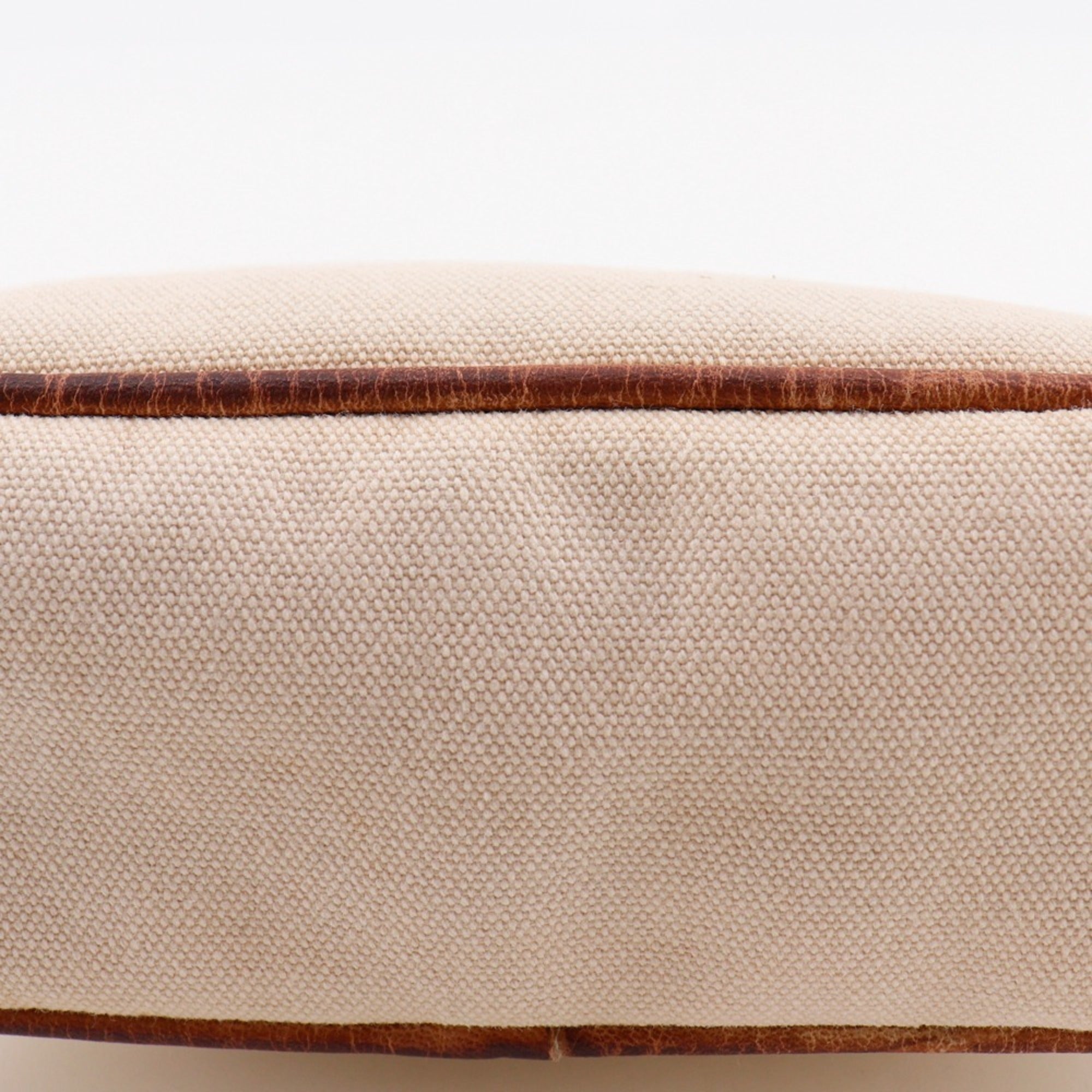 Hermes Beige Canvas Pouch (Pre-Owned)