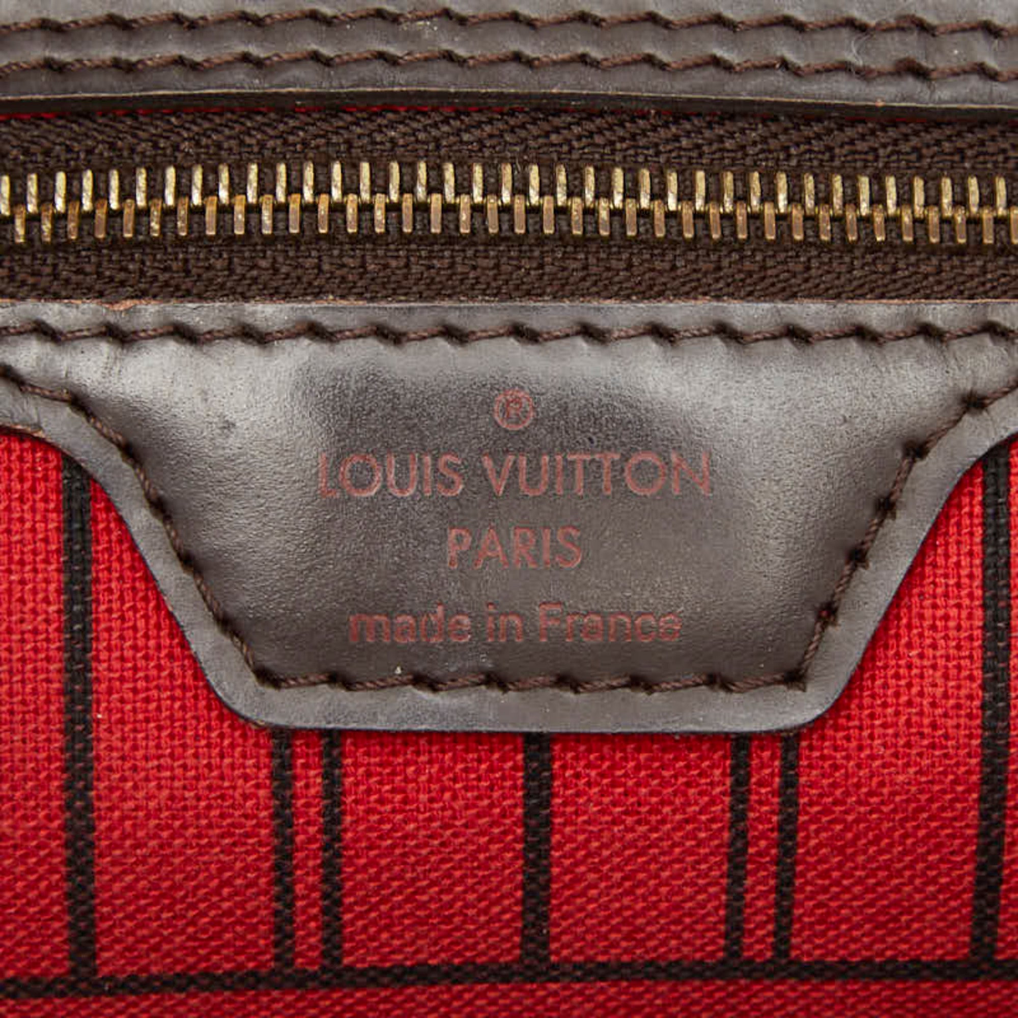 Louis Vuitton Brown Damier Canvas Pvc Leather Tote Bag (Pre-Owned)