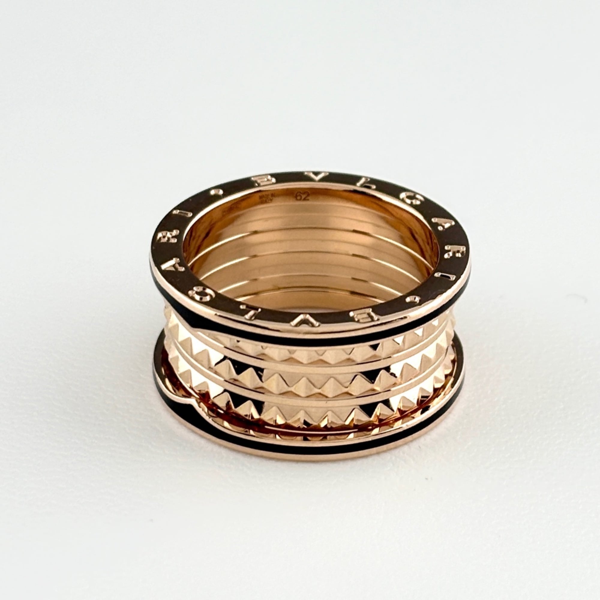 Bvlgari B.Zero1 Black Pink Ceramic Band Ring (Pre-Owned)