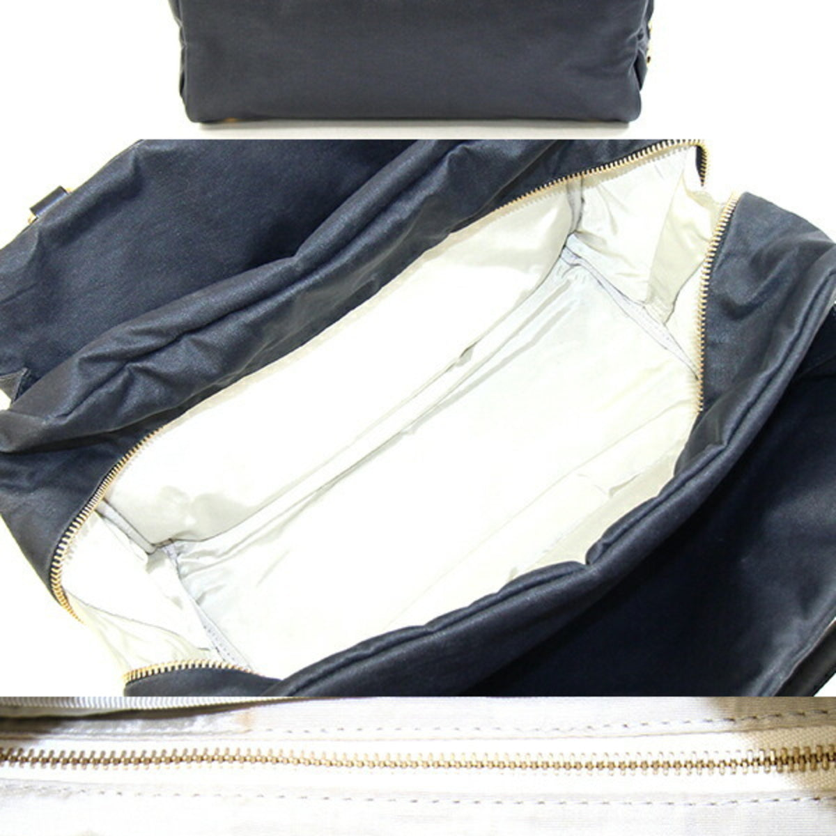 Loewe Black Coated Canvas Leather Boston Bag Handbag (Pre-Owned)
