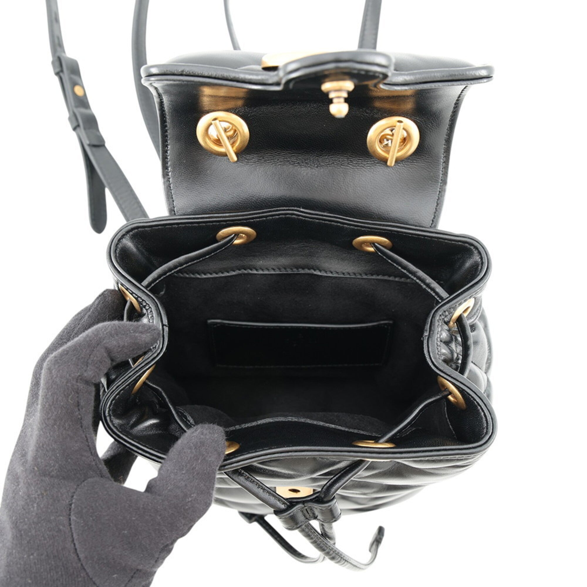 Gucci Black Leather Backpack (Pre-Owned)