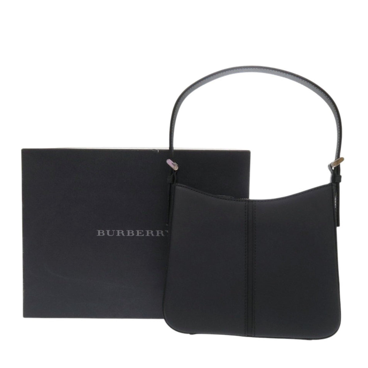 Burberry Black Leather Handbag (Pre-Owned)