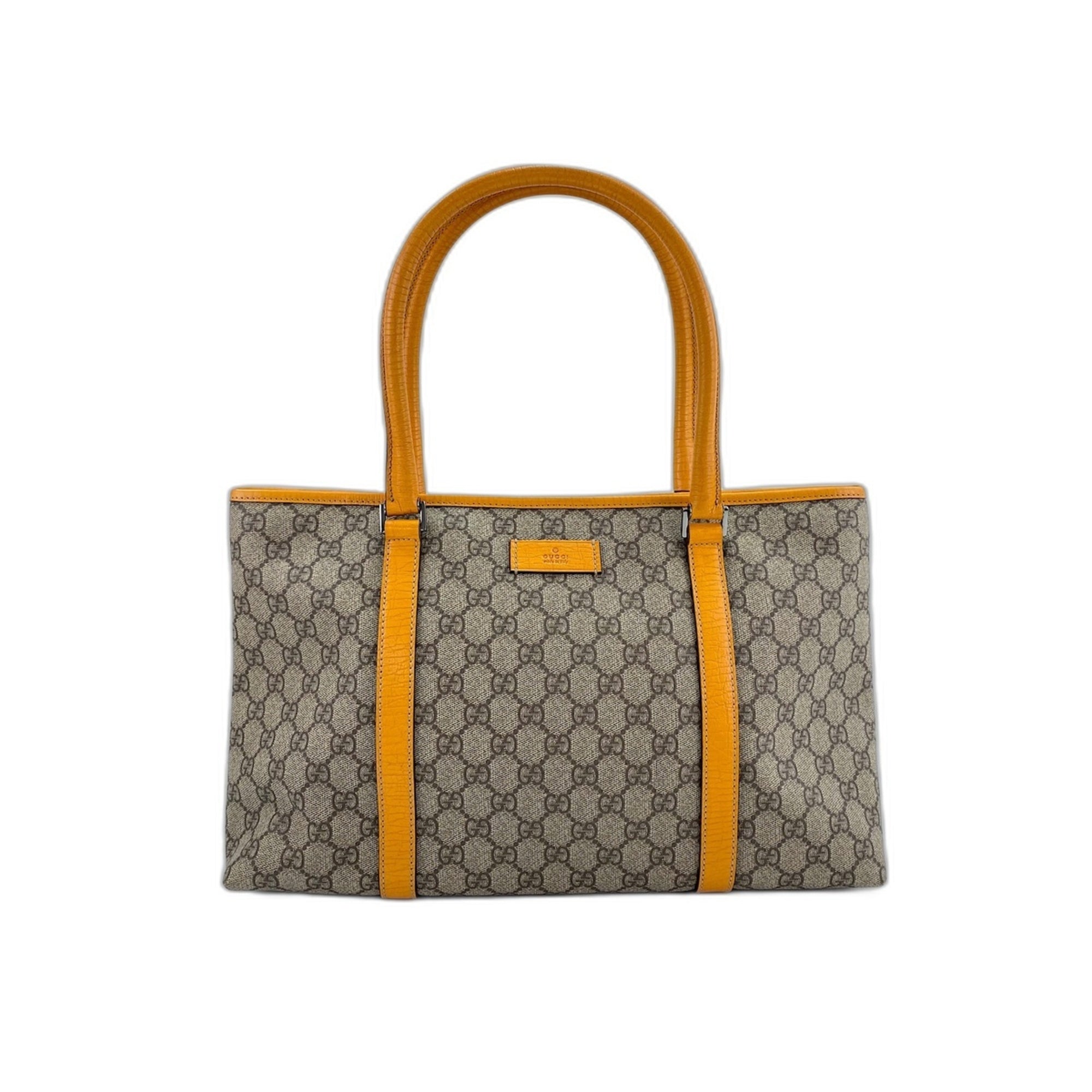 Gucci Beige Orange Tote Bag (Pre-Owned)