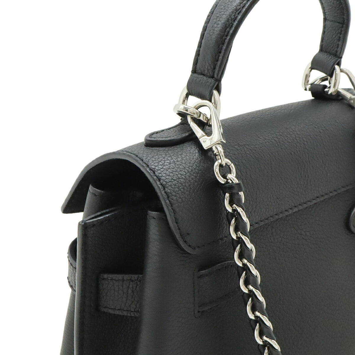 Louis Vuitton Black Noir Leather Handbag Shoulder Bag (Pre-Owned)