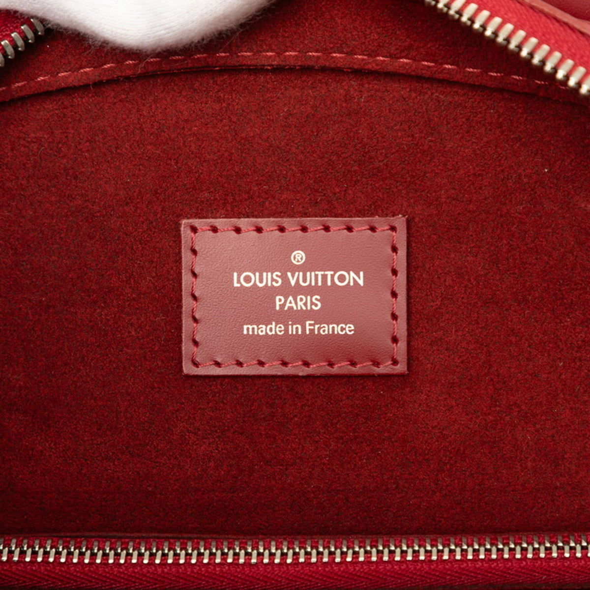 Louis Vuitton Red Color Ruby Leather Handbag Tote Bag (Pre-Owned)