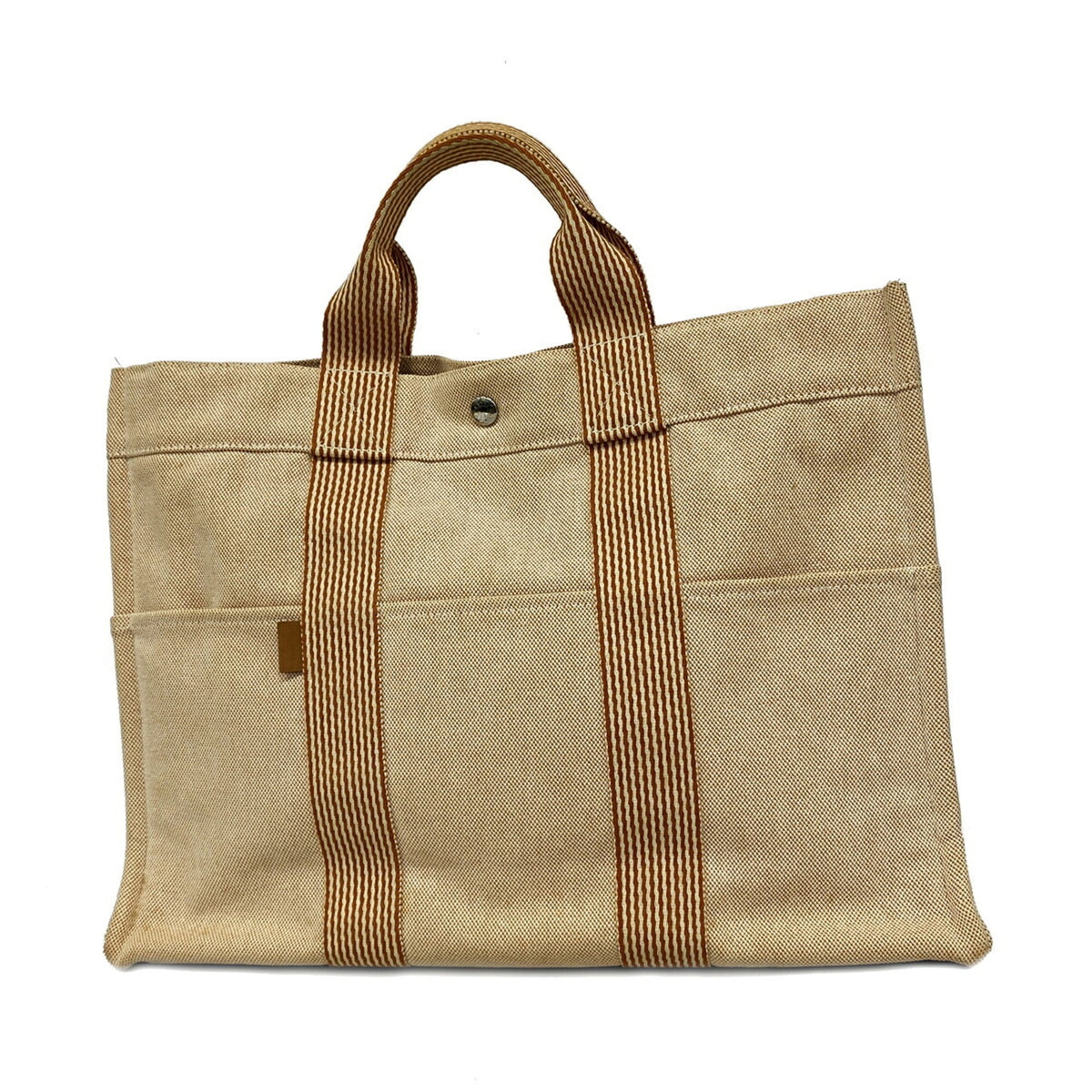 Hermes Orange Canvas Tote Bag (Pre-Owned)