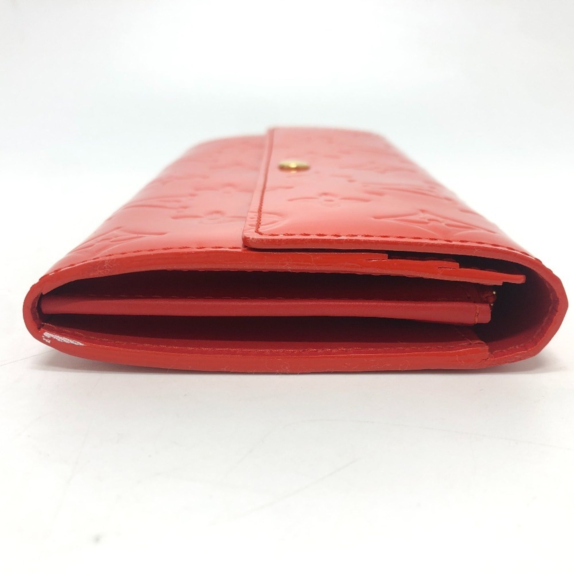 Louis Vuitton Orange Orange Sunset Monogram Vernis Long Wallet (Bi-Fold) (Pre-Owned)
