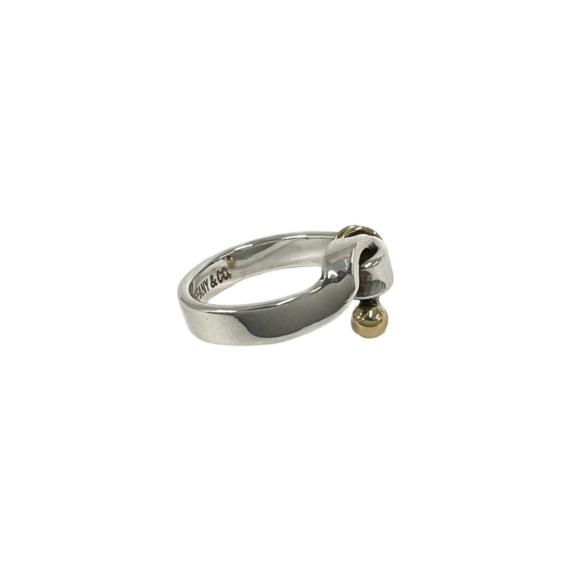 Tiffany Gold Silver Yellow Gold (18K) Silver 925 Band Ring (Pre-Owned)