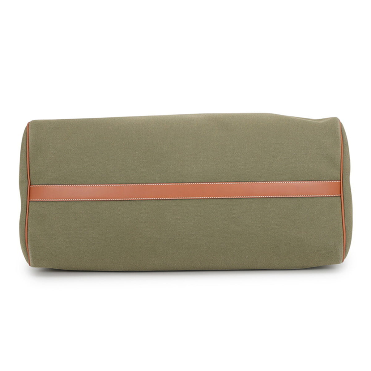 Celine Brown Khaki Canvas Leather Boston Bag (Pre-Owned)