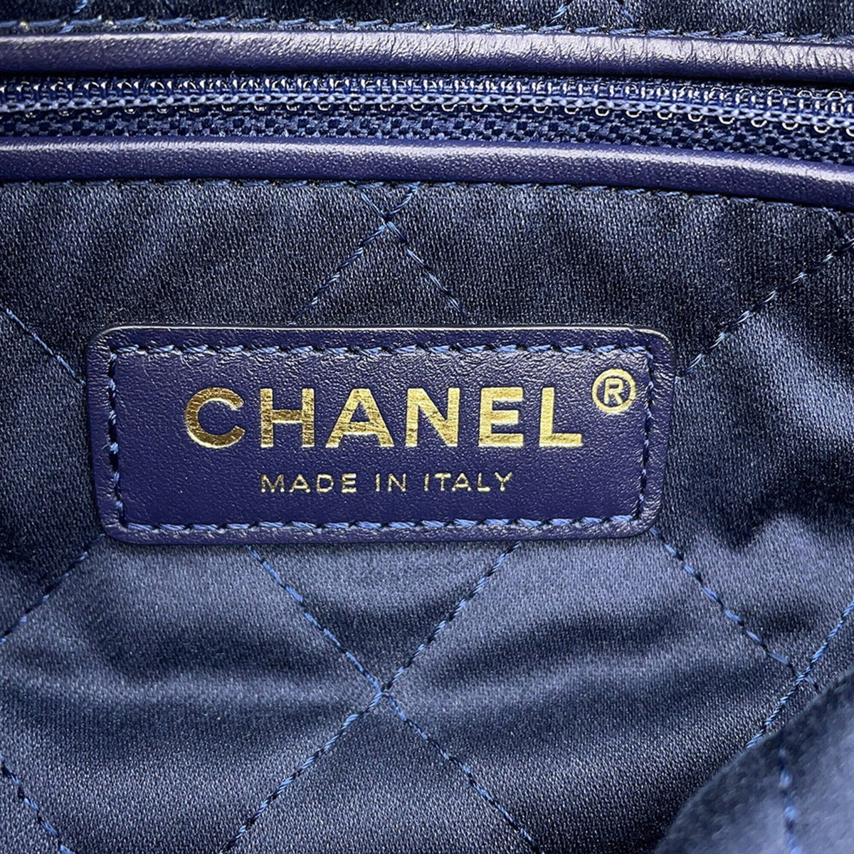 Chanel Navy Grained Calfskin Backpack (Pre-Owned)