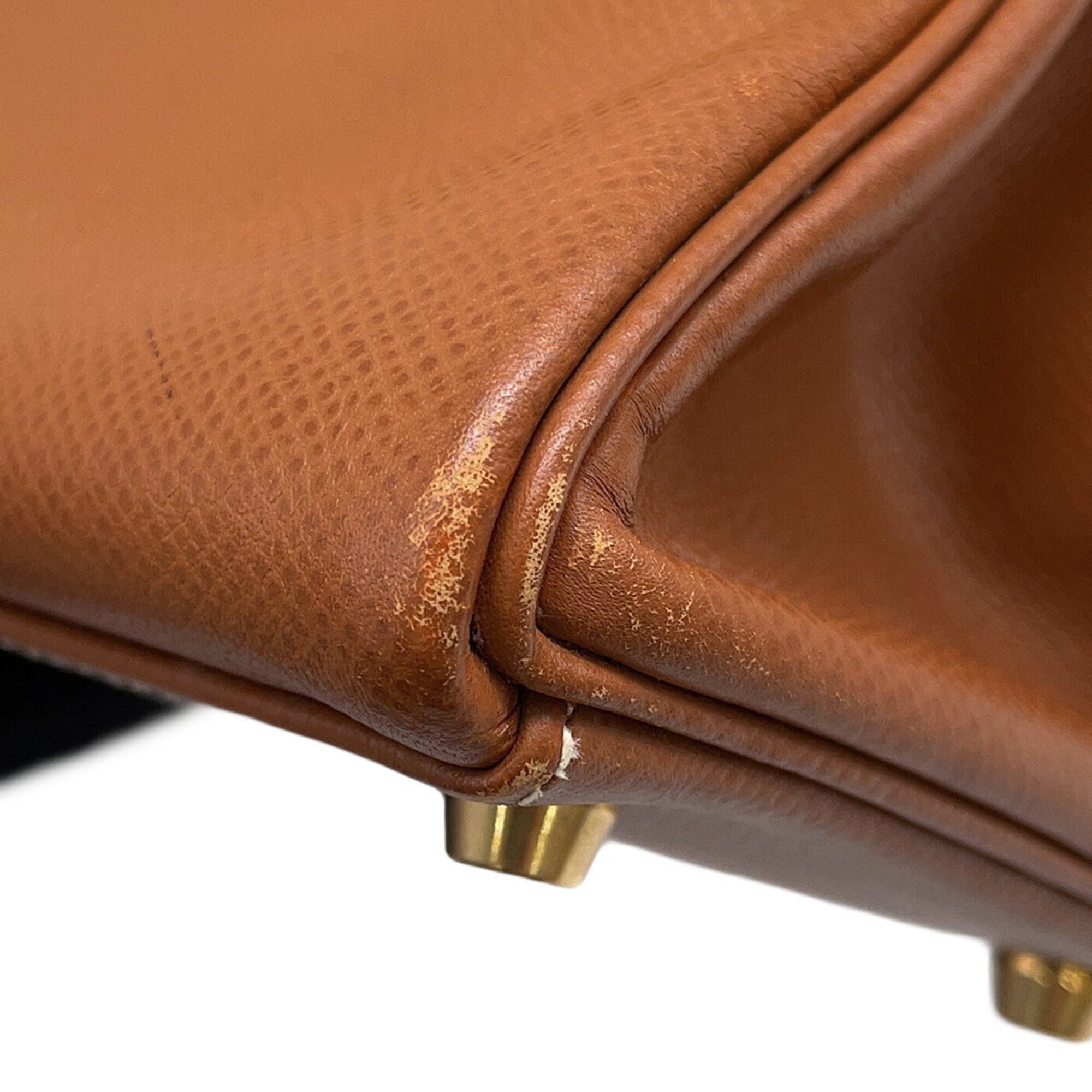 Hermes Gold Courchevel Leather Handbag (Pre-Owned)