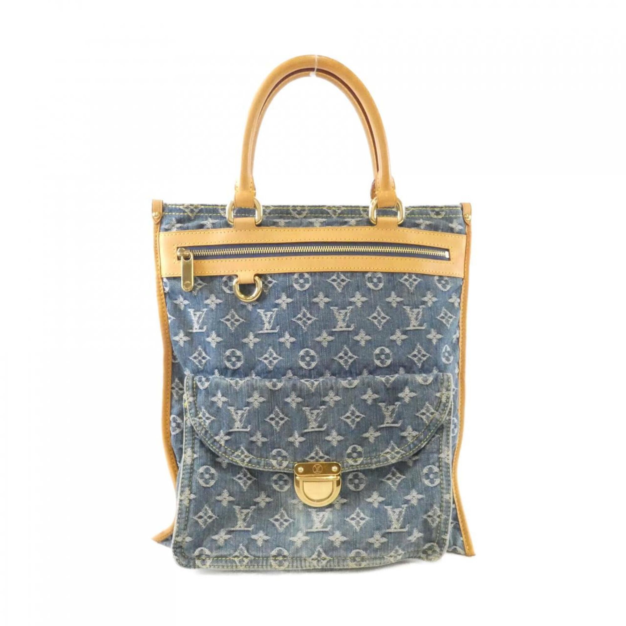 Louis Vuitton Blue Monogram Denim Handbag (Pre-Owned)
