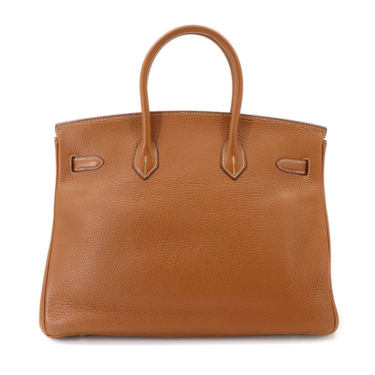 Hermes Birkin Gold Taurillon Clemence Leather Handbag (Pre-Owned)