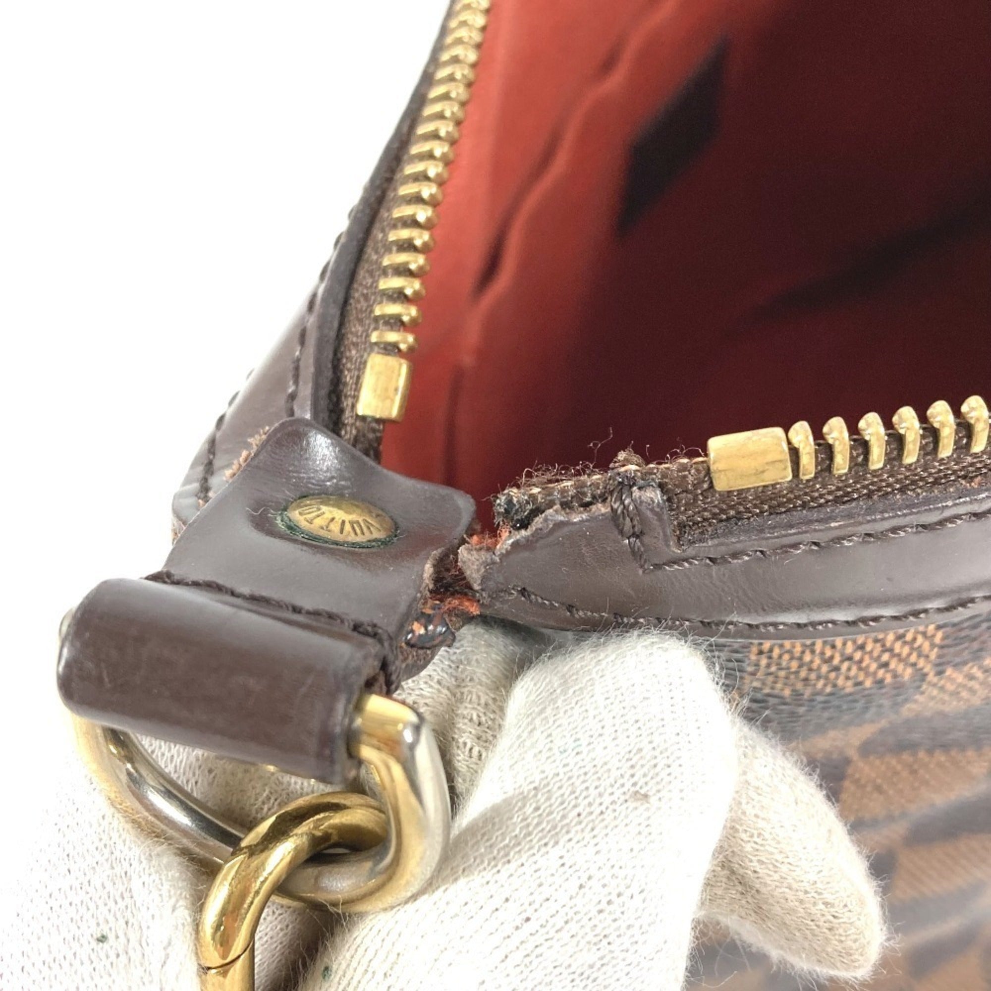 Louis Vuitton Brown Ebene Damier Canvas Handbag Shoulder Bag (Pre-Owned)